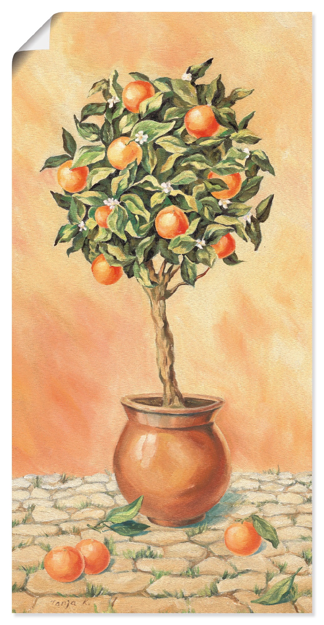 Image of Artland Wandbild »Orangenbaum I«, Pflanzen, (1 St.), in vielen Grössen & Produktarten - Alubild / Outdoorbild für den Aussenbereich, Leinwandbild, Poster, Wandaufkleber / Wandtattoo auch für Badezimmer geeignet bei Ackermann Versand Schweiz