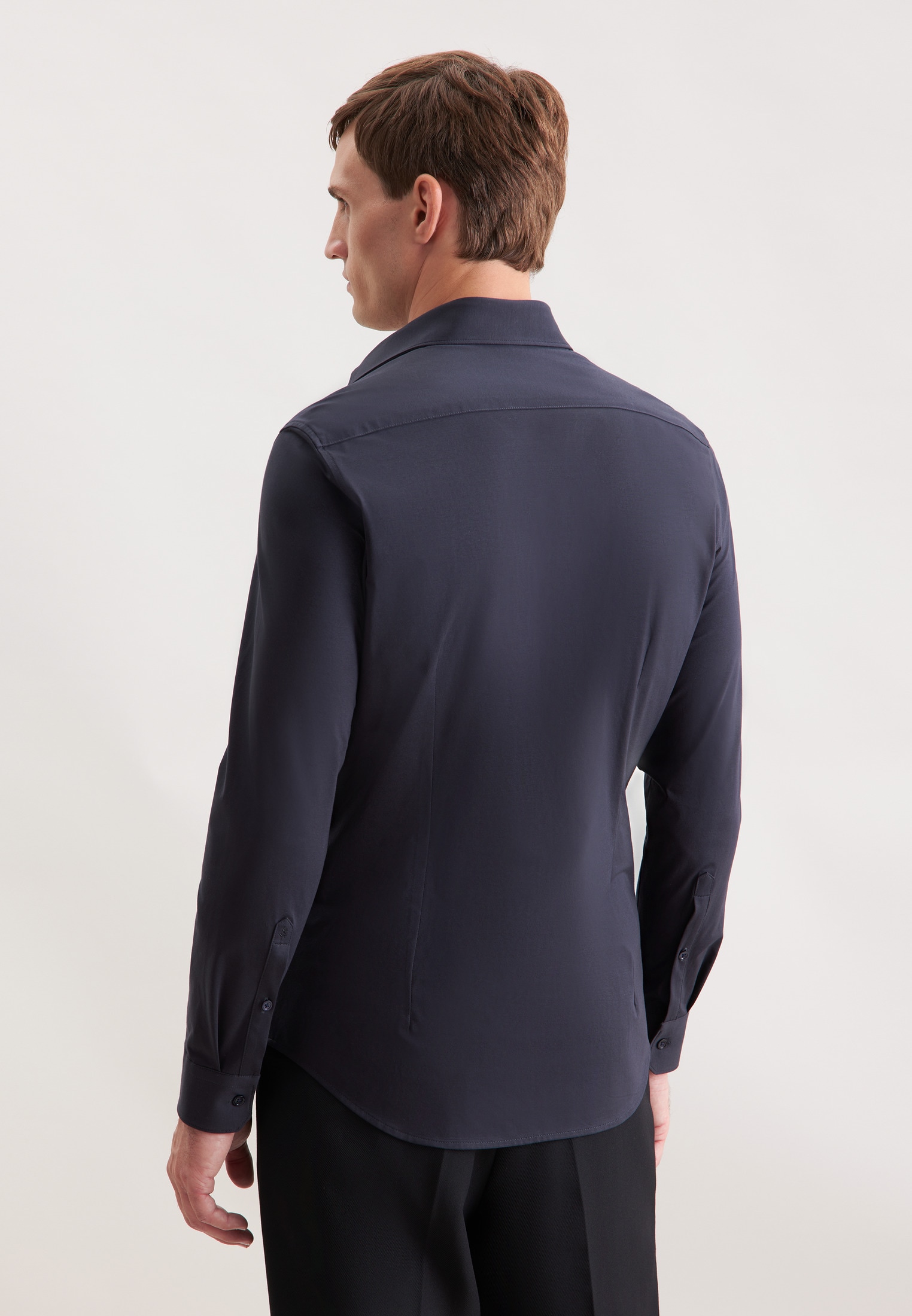 seidensticker Chemise d'affaires »Schwarze Rose« Slim 1/1 Kentkragen Uni