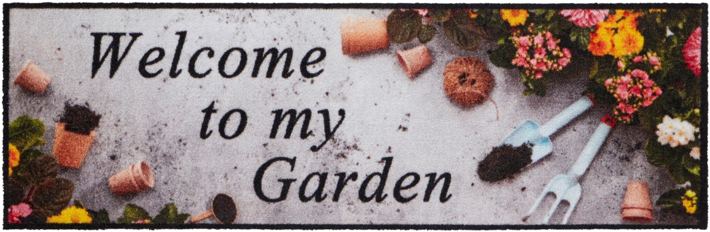 Image of HANSE Home Läufer »Welcome To My Colorful Garden«, rechteckig, 5 mm Höhe, waschbar, In- und Outdoor geeignet bei Ackermann Versand Schweiz