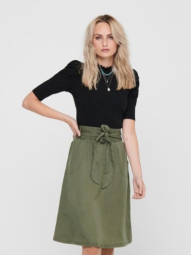 Image of ONLY Stehkragenshirt "ONLLIVE LOVE SCARLETT 2/4 TOP JRS" Baumwollmischung, regular fit