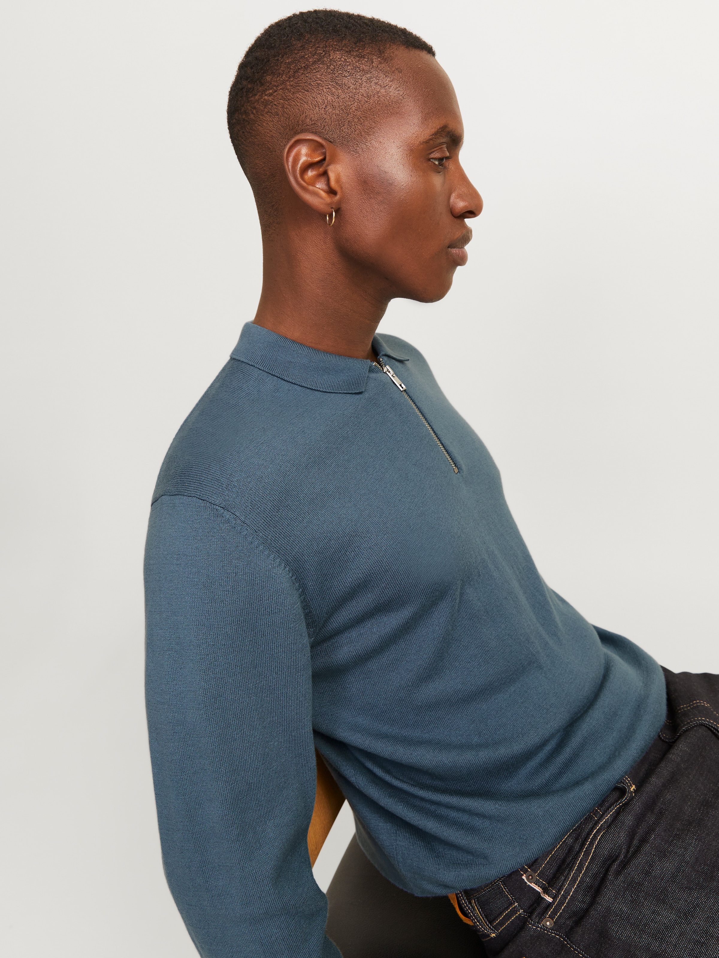 Jack & Jones Polokragenpullover »JJEEMIL KNIT POLO HALF ZIP LS NOOS«, mit Polo Kragen