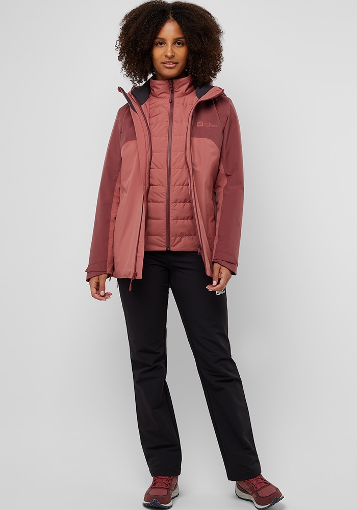 Jack Wolfskin 3-in-1-Funktionsjacke »HUNBERG 3IN1 JKT W«, mit Kapuze