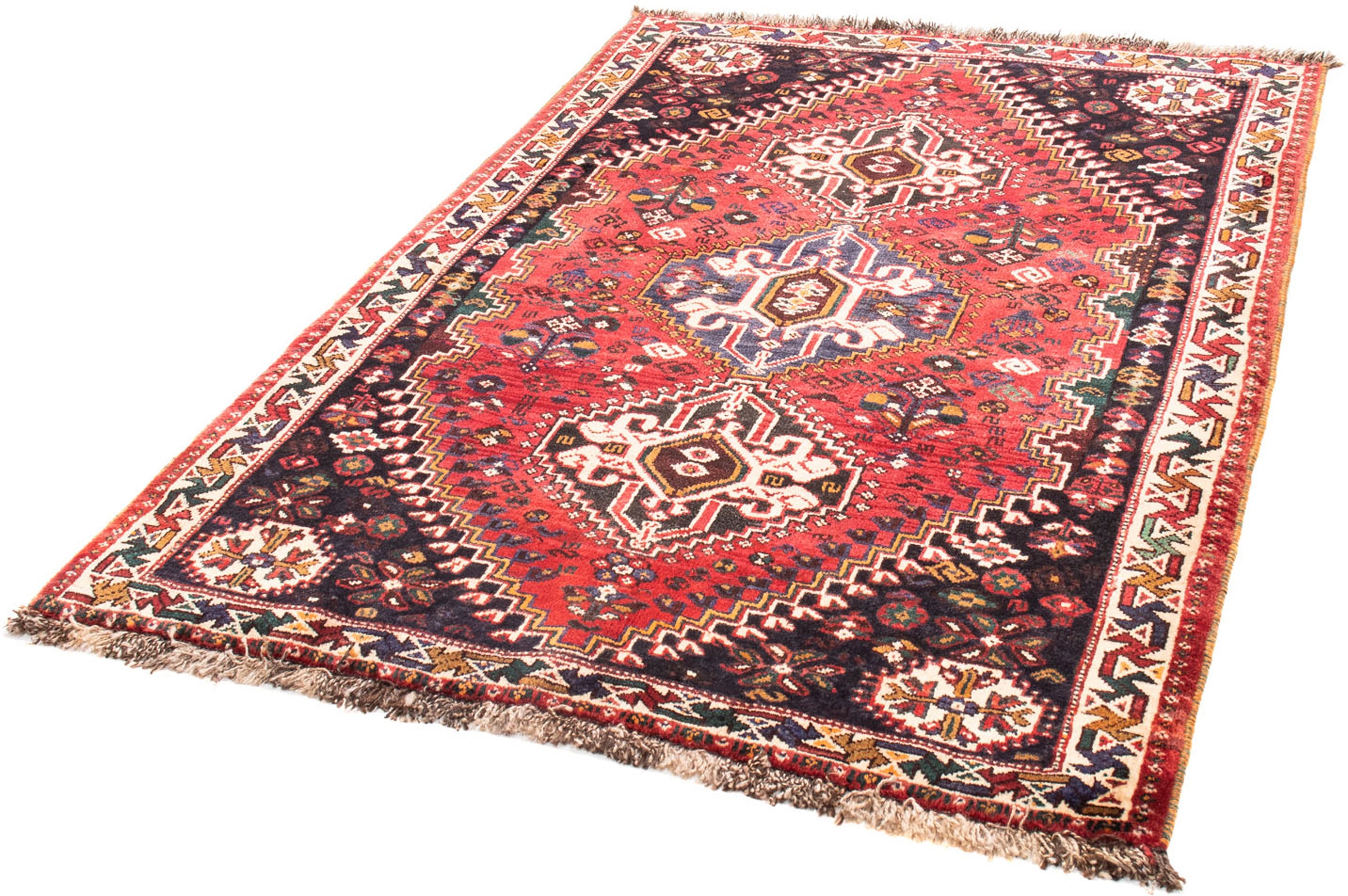 Image of morgenland Orientteppich »Perser - Nomadic - 163 x 115 cm - dunkelrot«, rechteckig, 10 mm Höhe, Wohnzimmer, Handgeknüpft, Einzelstück mit Zertifikat bei Ackermann Versand Schweiz