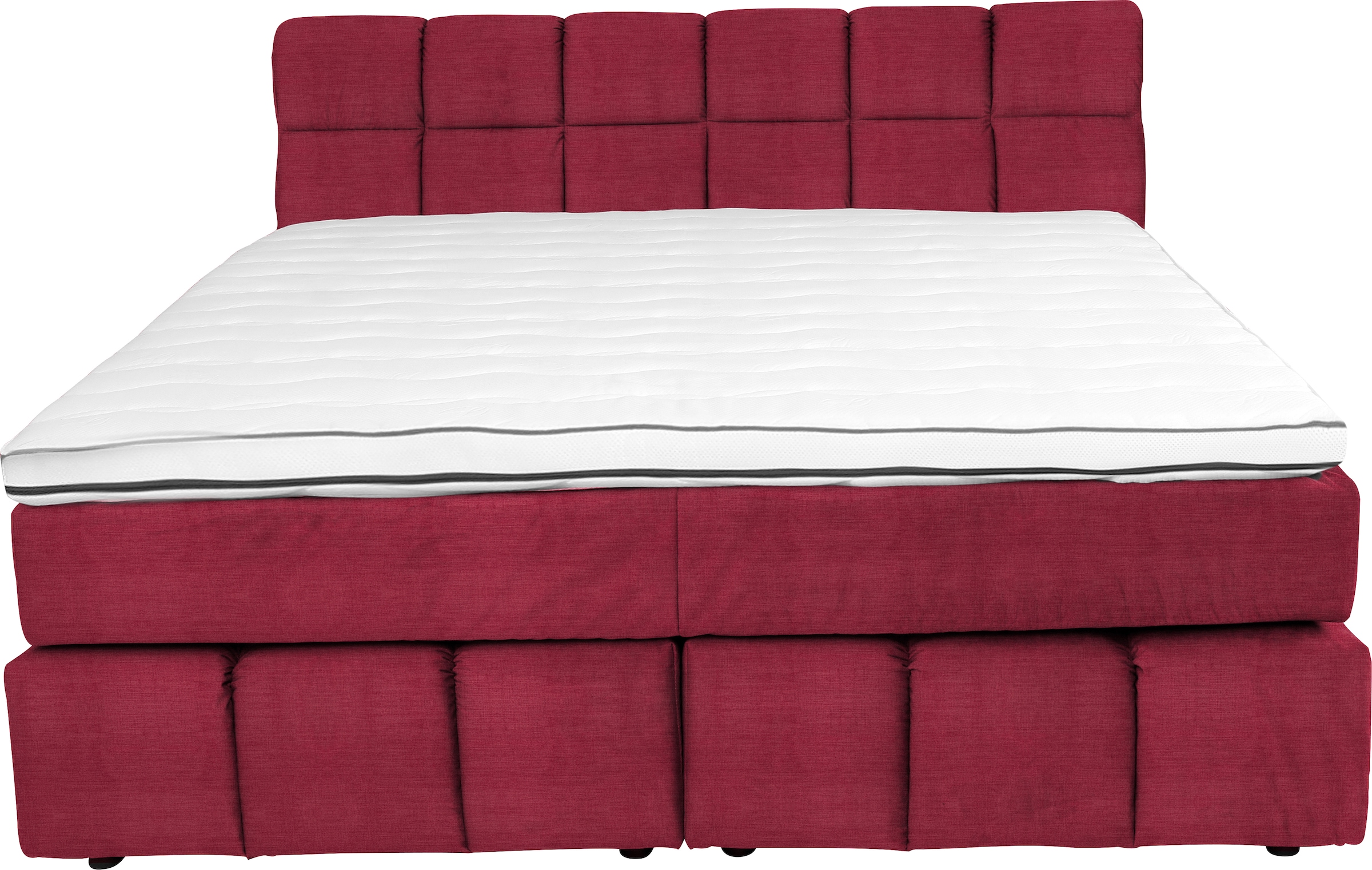 Home affaire Boxspringbett »PAXTON mit gepolstertem Kopfteil, inkl. TFK-Matratze H2/H4« Mit 5cm Kaltschaumtopper, Liegefläche 160 cm x 200 cm, 180 cm x 200 cm
