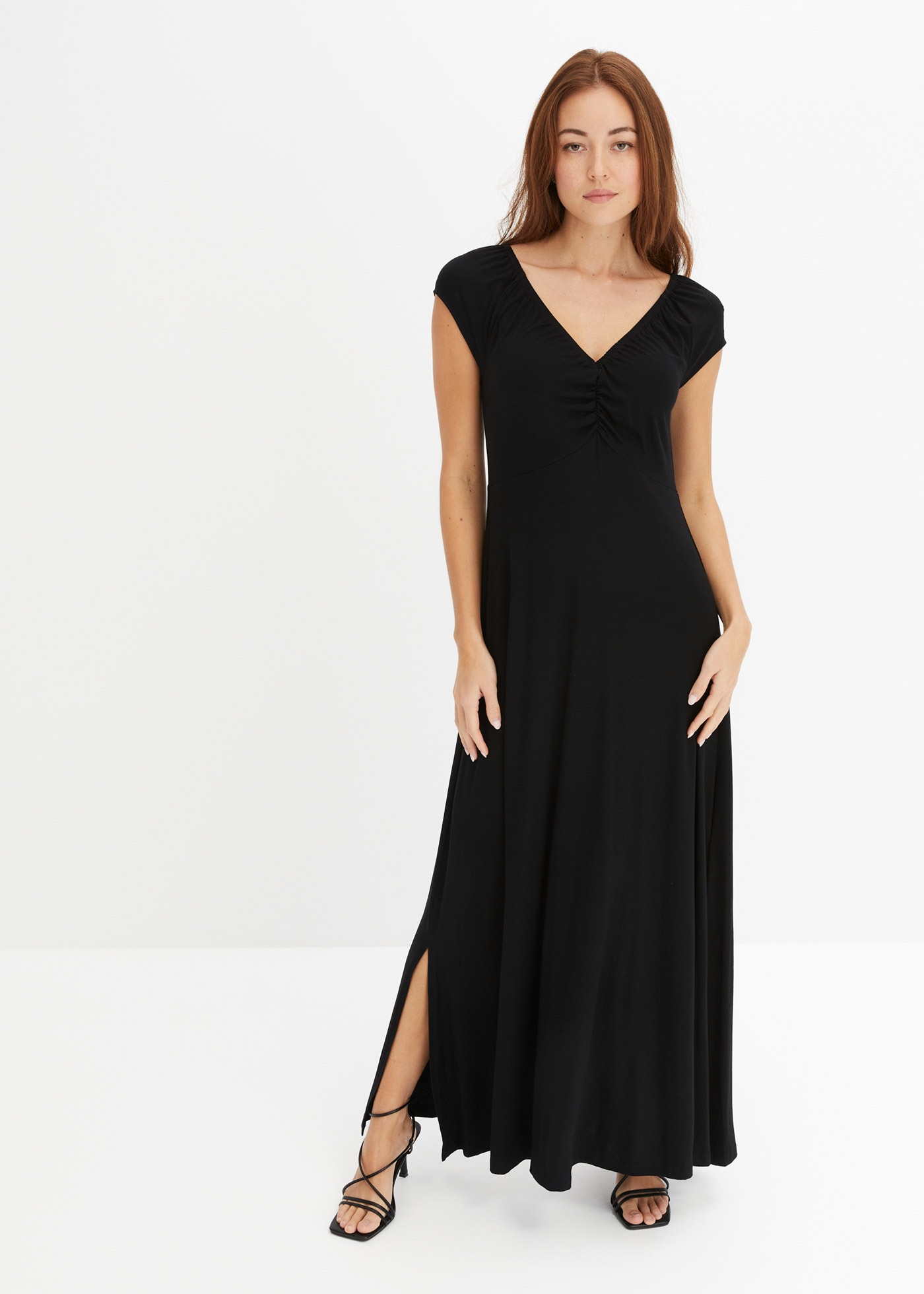 Image of bonprix Maxikleid für modernen Look, aus Viskose und Elasthan, lockere Passform