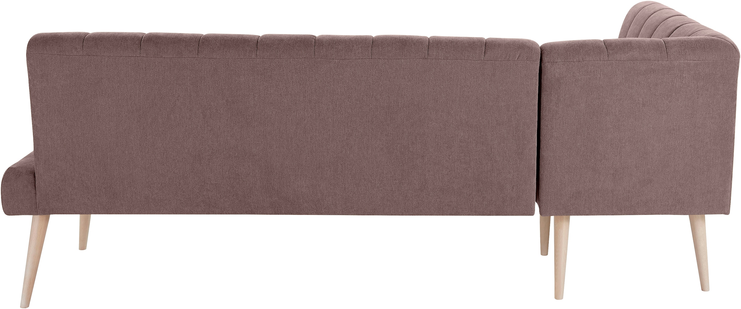 exxpo - sofa fashion Eckbank »Costa, moderne Rückensteppung, bequem und elegant, hoher Holzfuss«, hochwertig verarbeitet, Frei im Raum stellbar