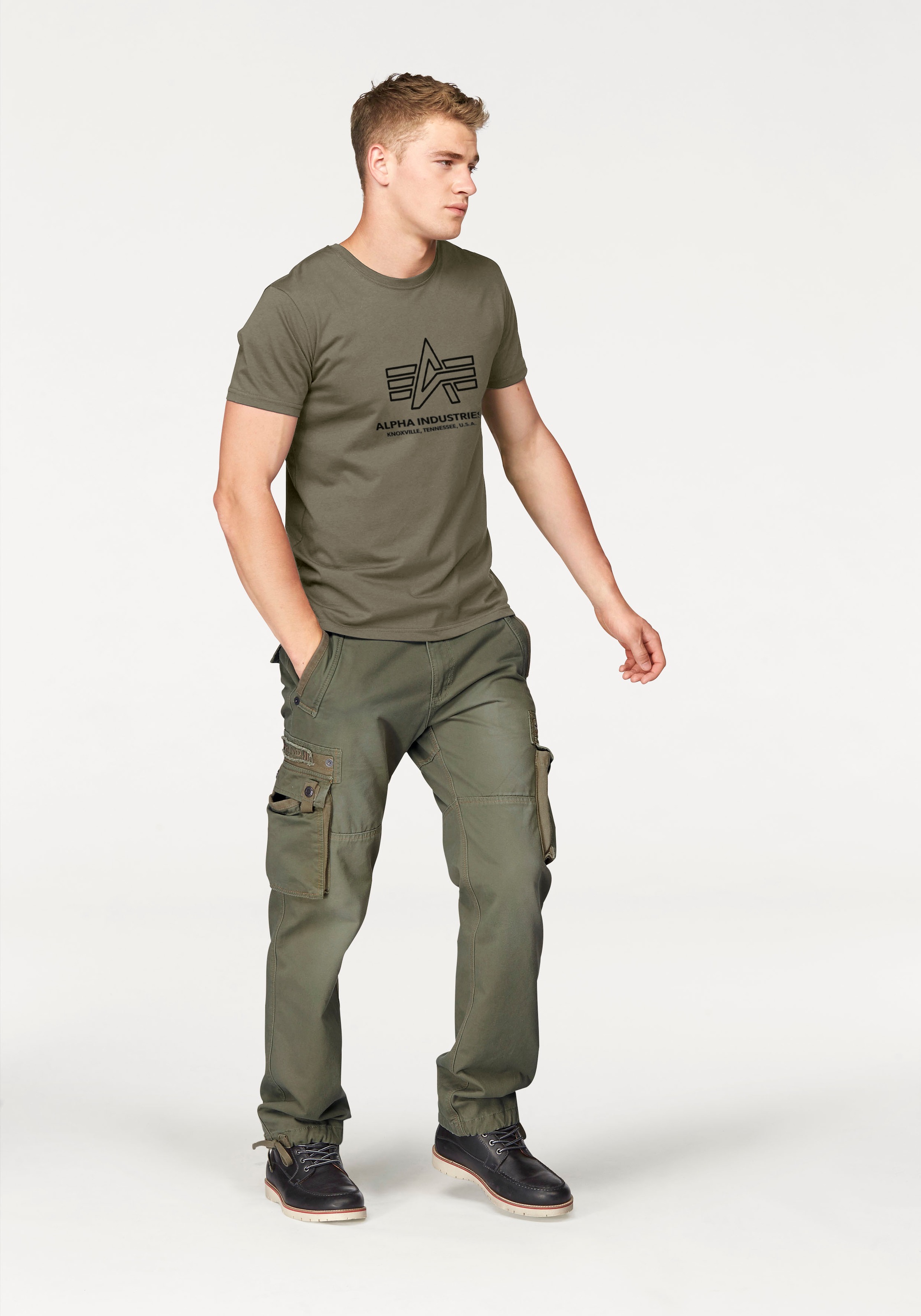 Alpha Industries Shirt à col rond »Logo Print T«