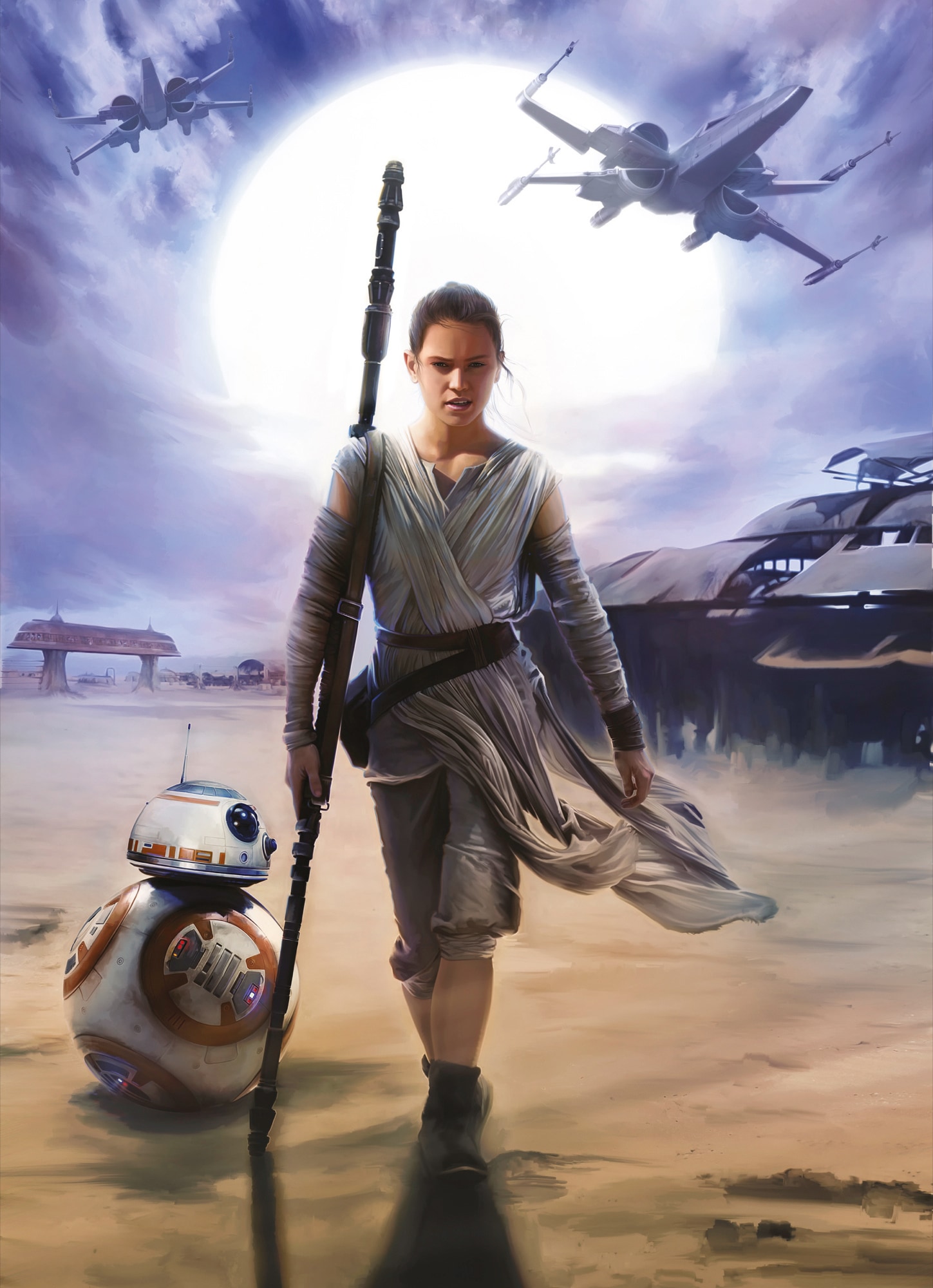 Image of Komar Fototapete "STAR WARS Rey - Grösse 184 x 254 cm" bedruckt glatt Kinderzimmer