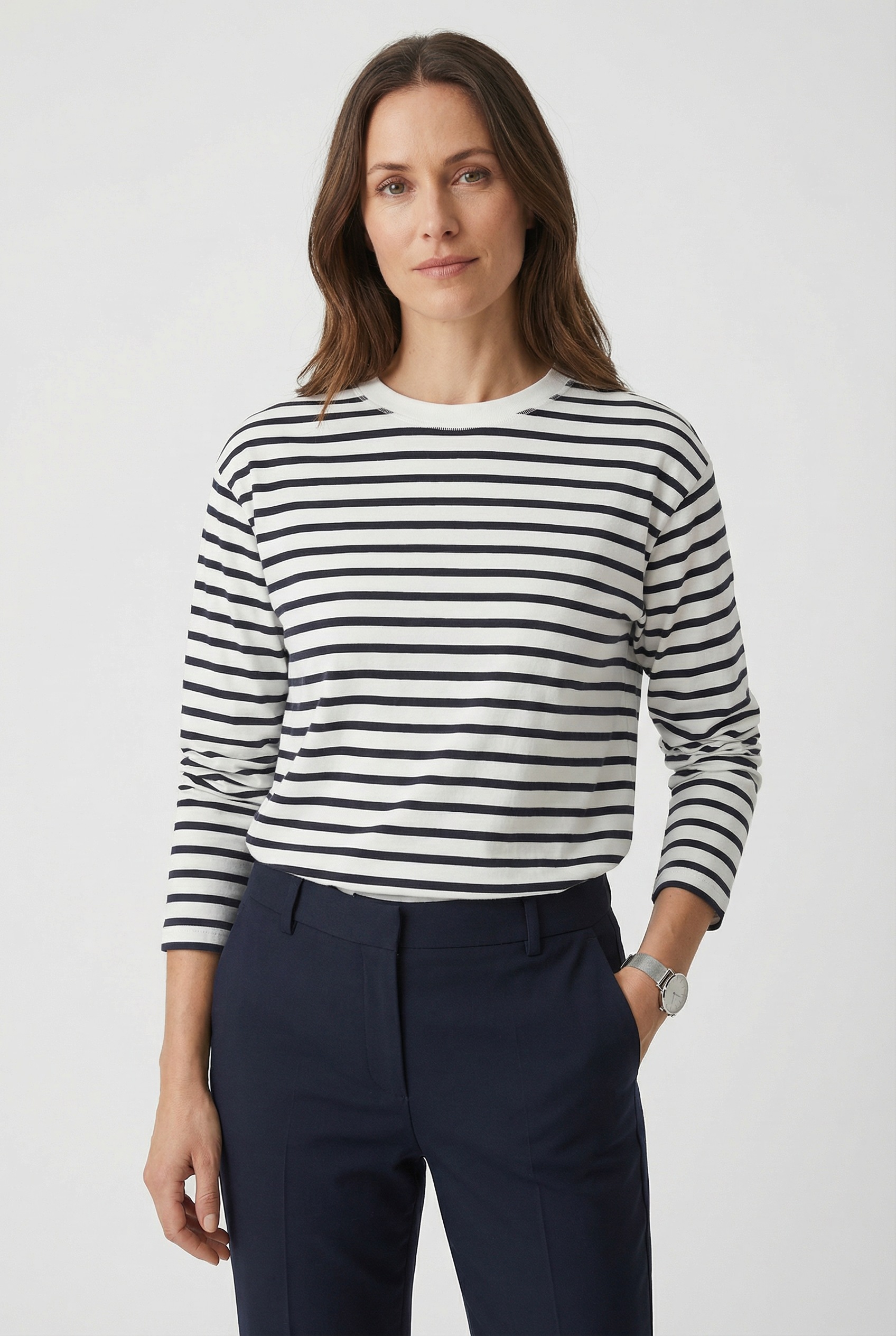 Image of Marc OPolo DENIM Longsleeve regular fit, aus Heavy Slub Jersey, Rundhals