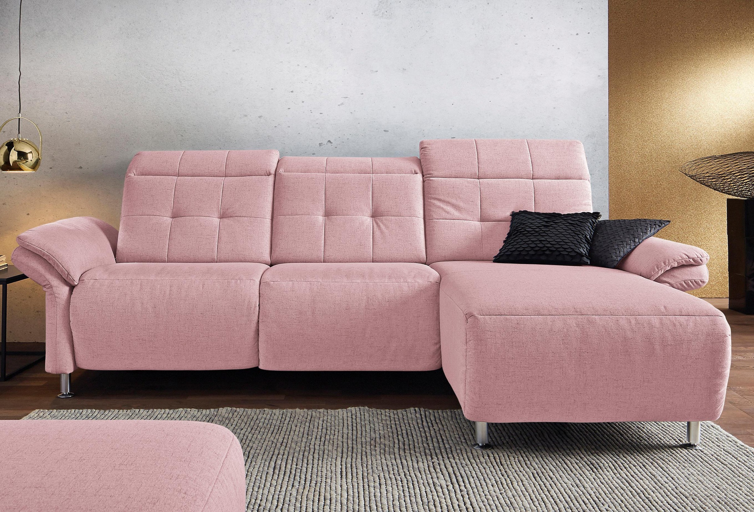 Places of Style Ecksofa »Manhattan L-Form«, 2 Sitze mit elektrischer Relaxfunktion, verstellbare Armlehnen