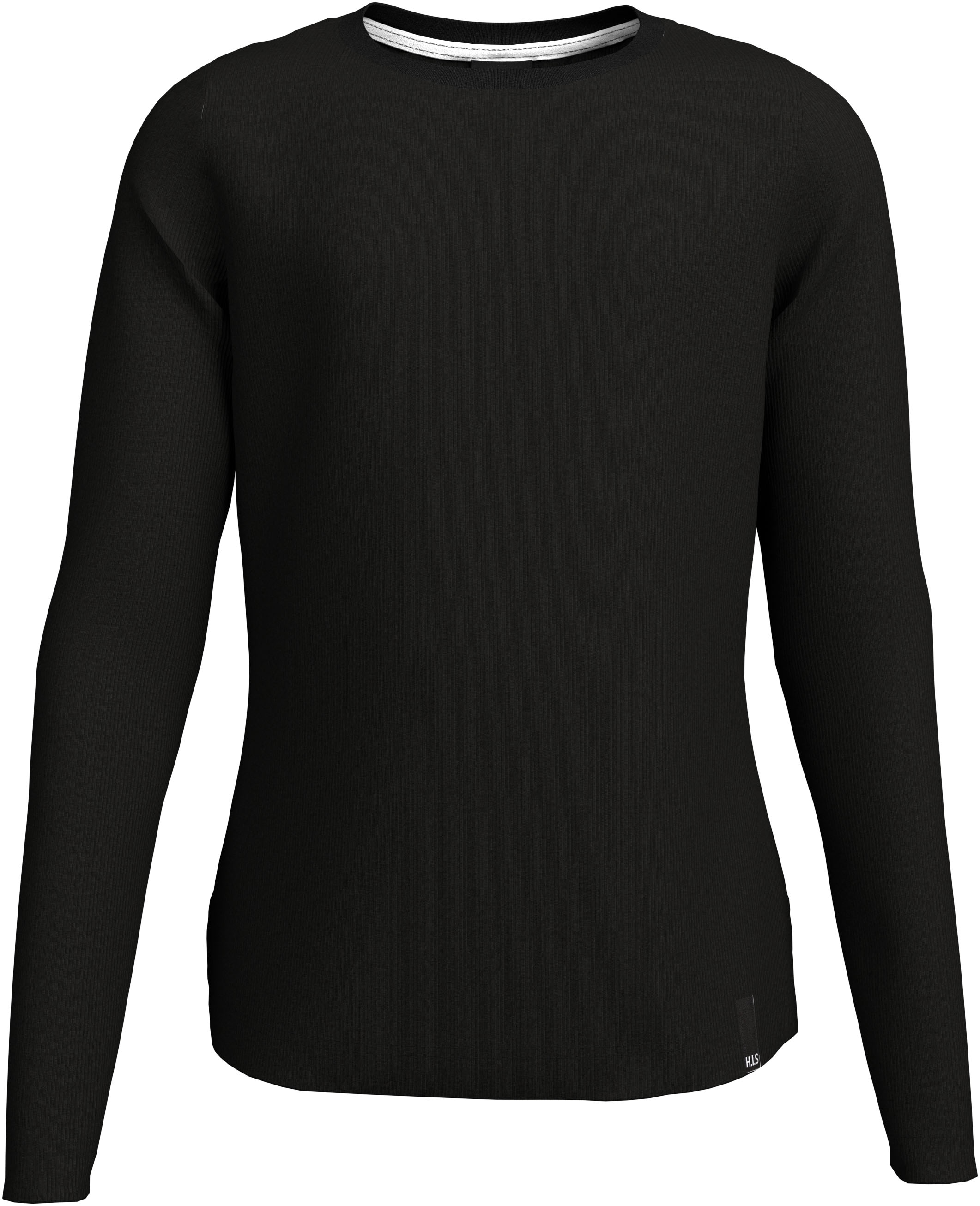 H.I.S Langarmshirt »2er Packung Shirts aus Rippware«, (2 tlg.), 2er Pack Langarmshirts