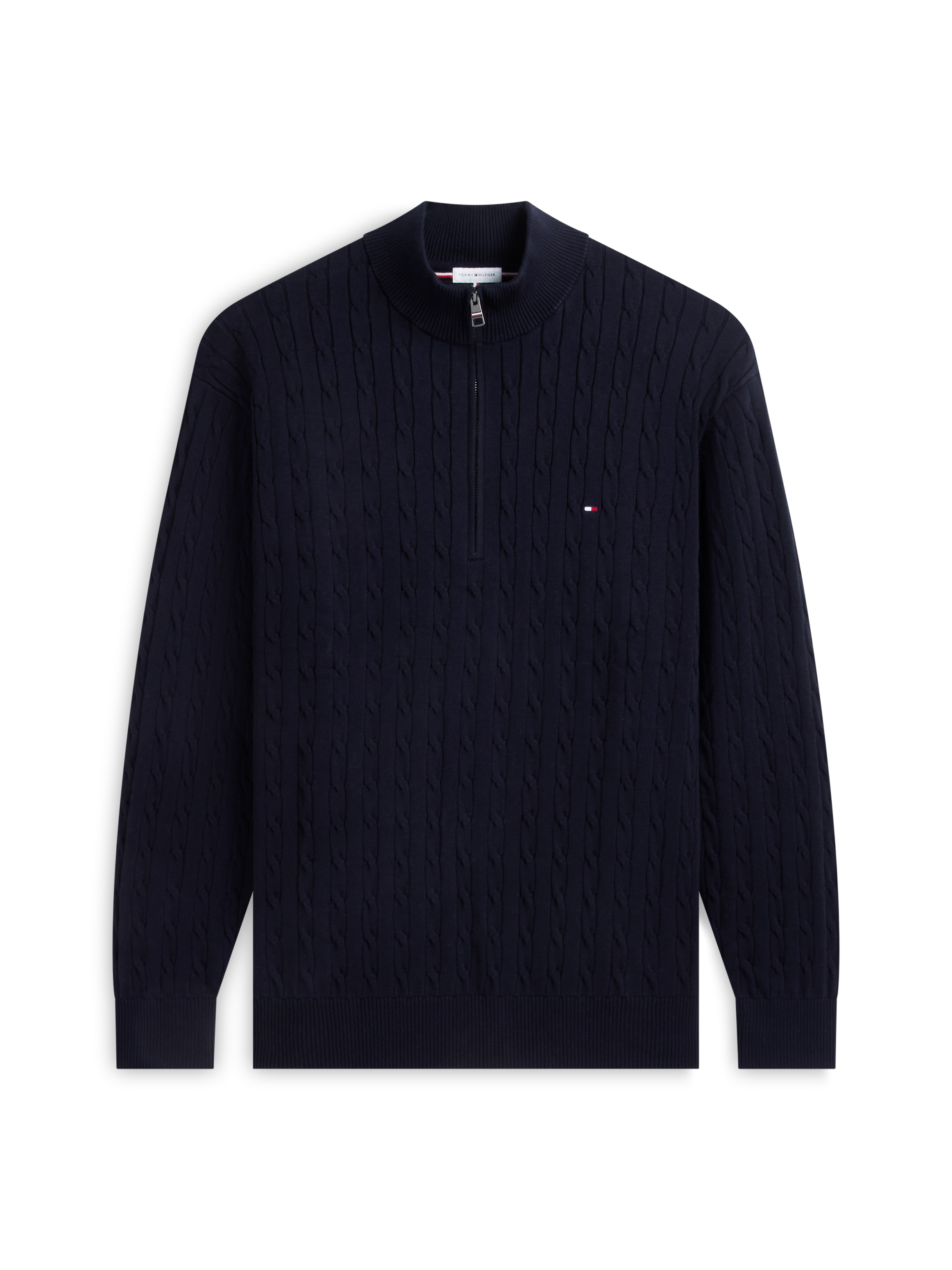 Tommy Hilfiger Big & Tall Troyer »BT-CLASSIC COTOON CABLE ZIP MOCK« Grosse Grössen