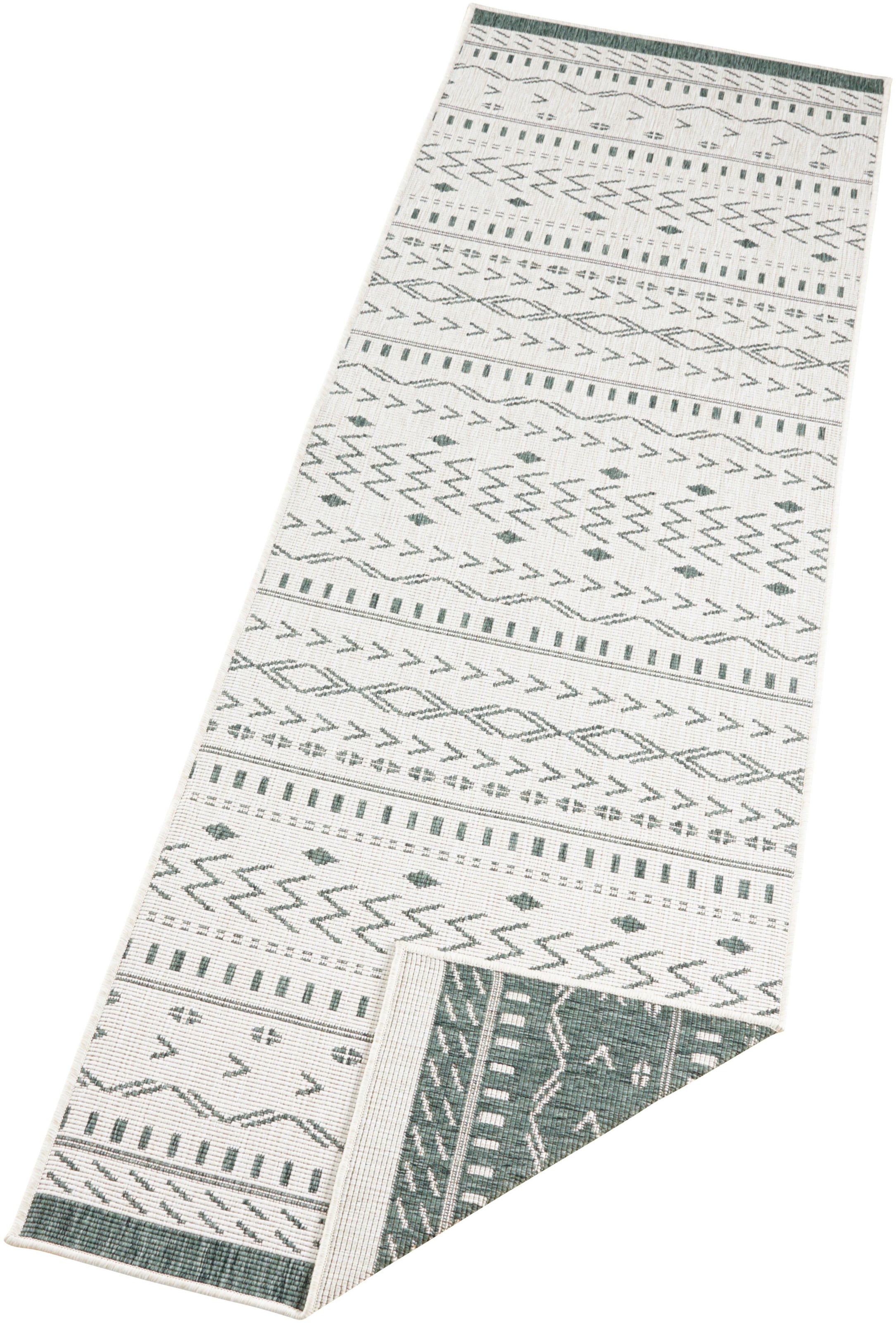 NORTHRUGS Teppich »Kuba Wendeteppich«, rechteckig, 5 mm Höhe, In-& Outdoor, Wetterfest, Balkon, Läufer, Wohnzimmer, Wasserfest