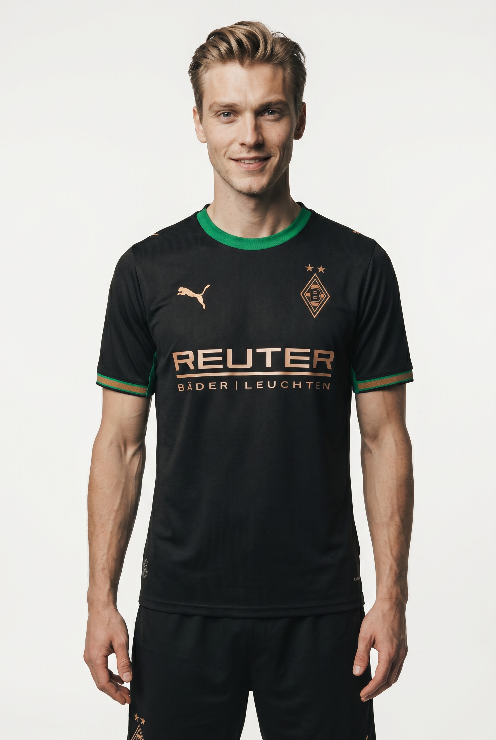 Image of PUMA Fussballtrikot "BMG AWAY JERSEY REPLICA" mit DryCELL-Technologie, atmungsaktiv, mit Rundhalsausschnitt