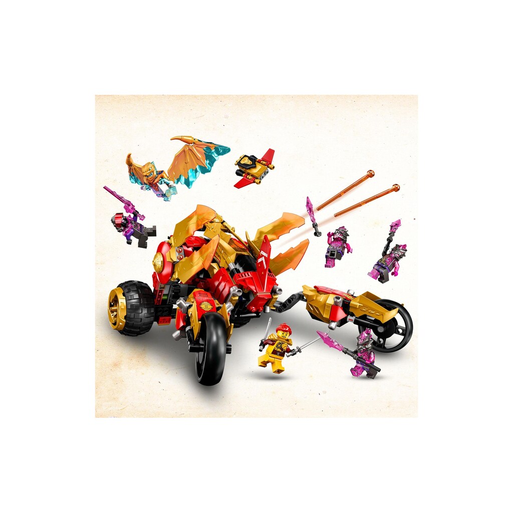 LEGO® Spielbausteine »Kais Goldfarbendrachen-Raid«, (624 St.)