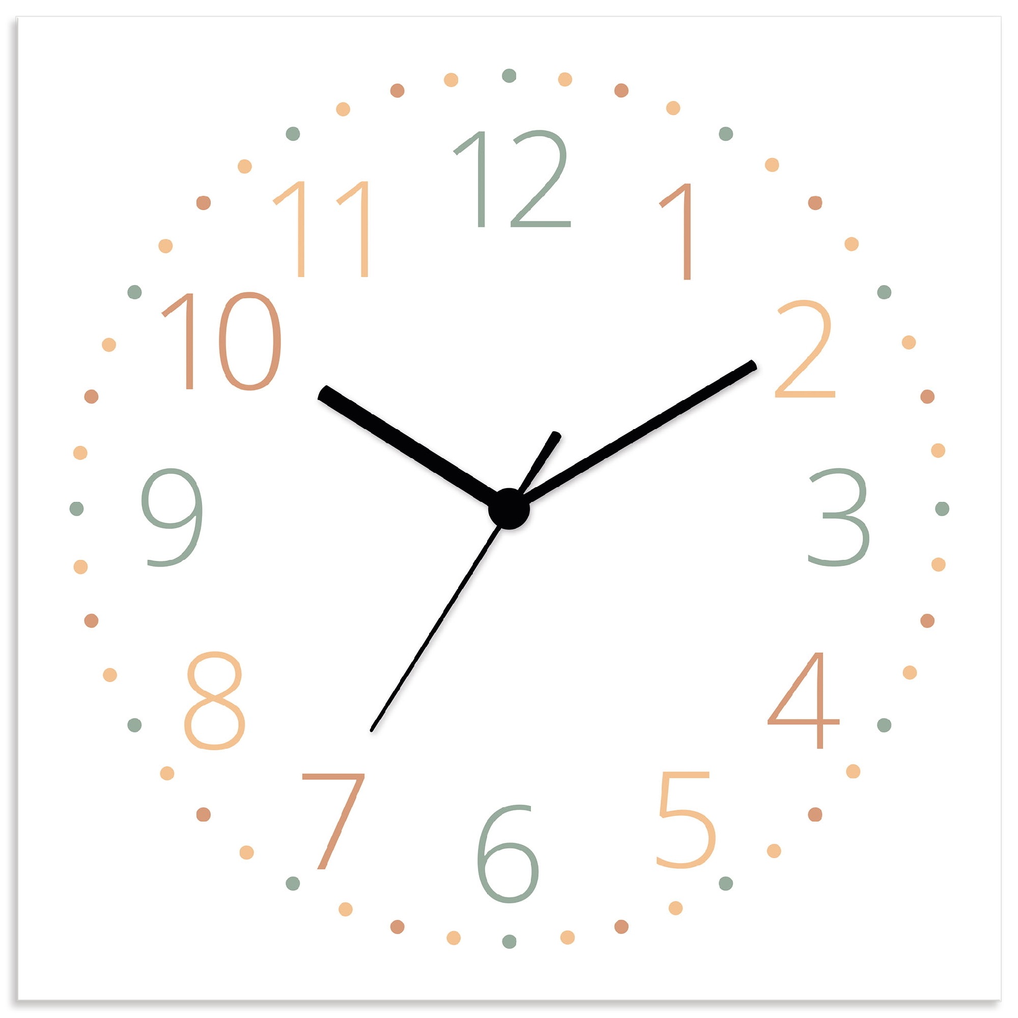 Image of GOODproduct Wanduhr "Modernes Ziffernblatt" wahlweise mit Quarz- oder Funkuhrwerk, lautlos ohne Tickgeräusche