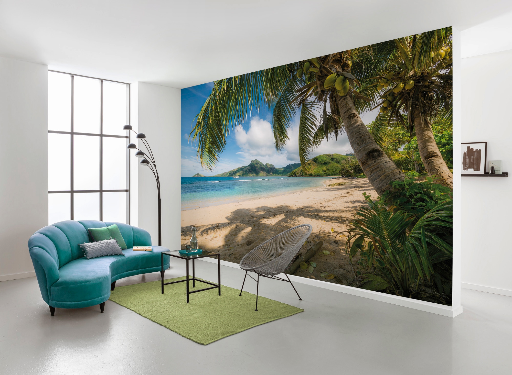 Komar Vliestapete »Digitaldruck Vlies - Strandoase Südsee - Grösse 450 x 280 cm«, bedruckt, Wohnzimmer, Schlafzimmer