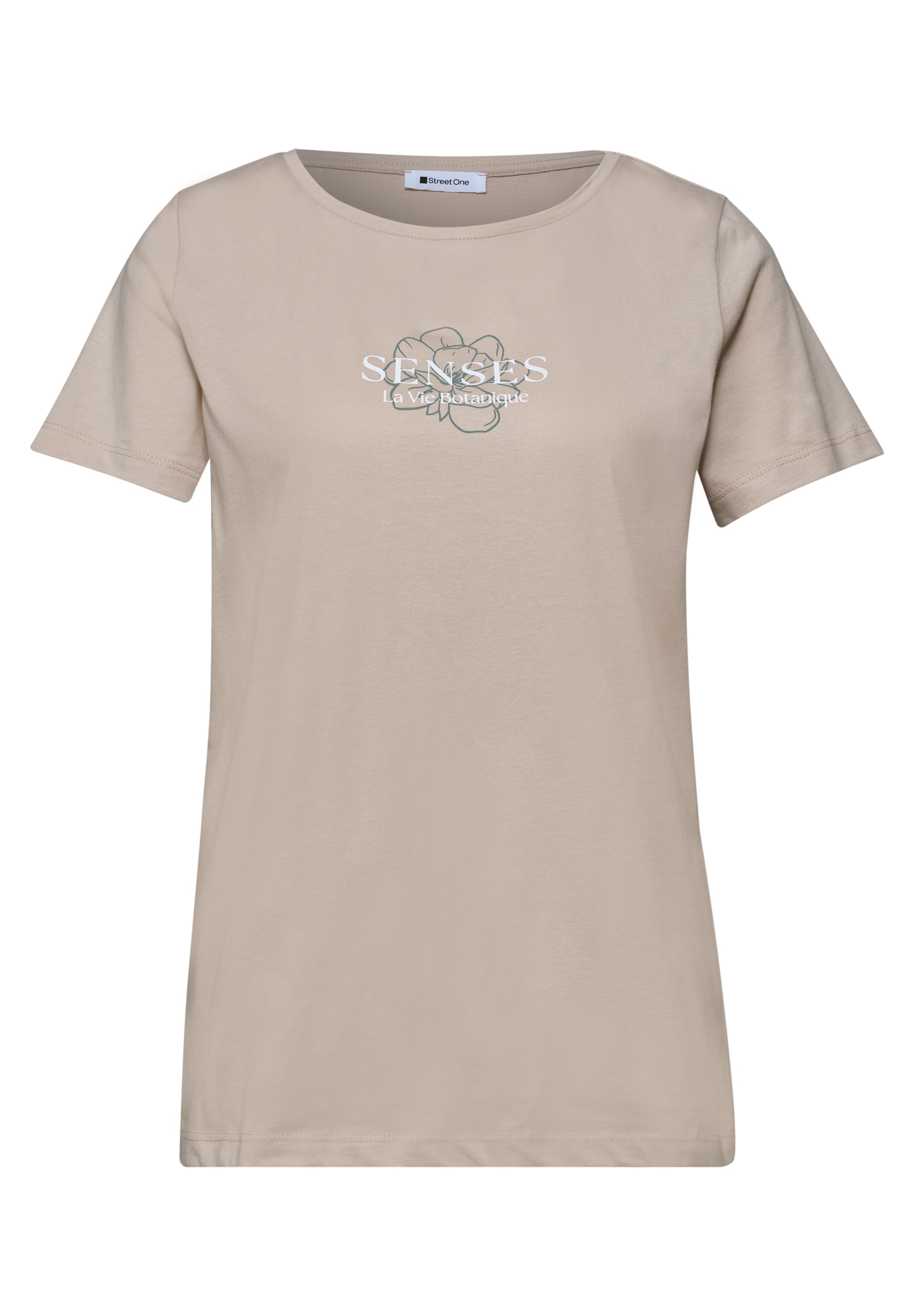 STREET ONE T-shirt à manches courtes t-shirt d'été avec motif texte