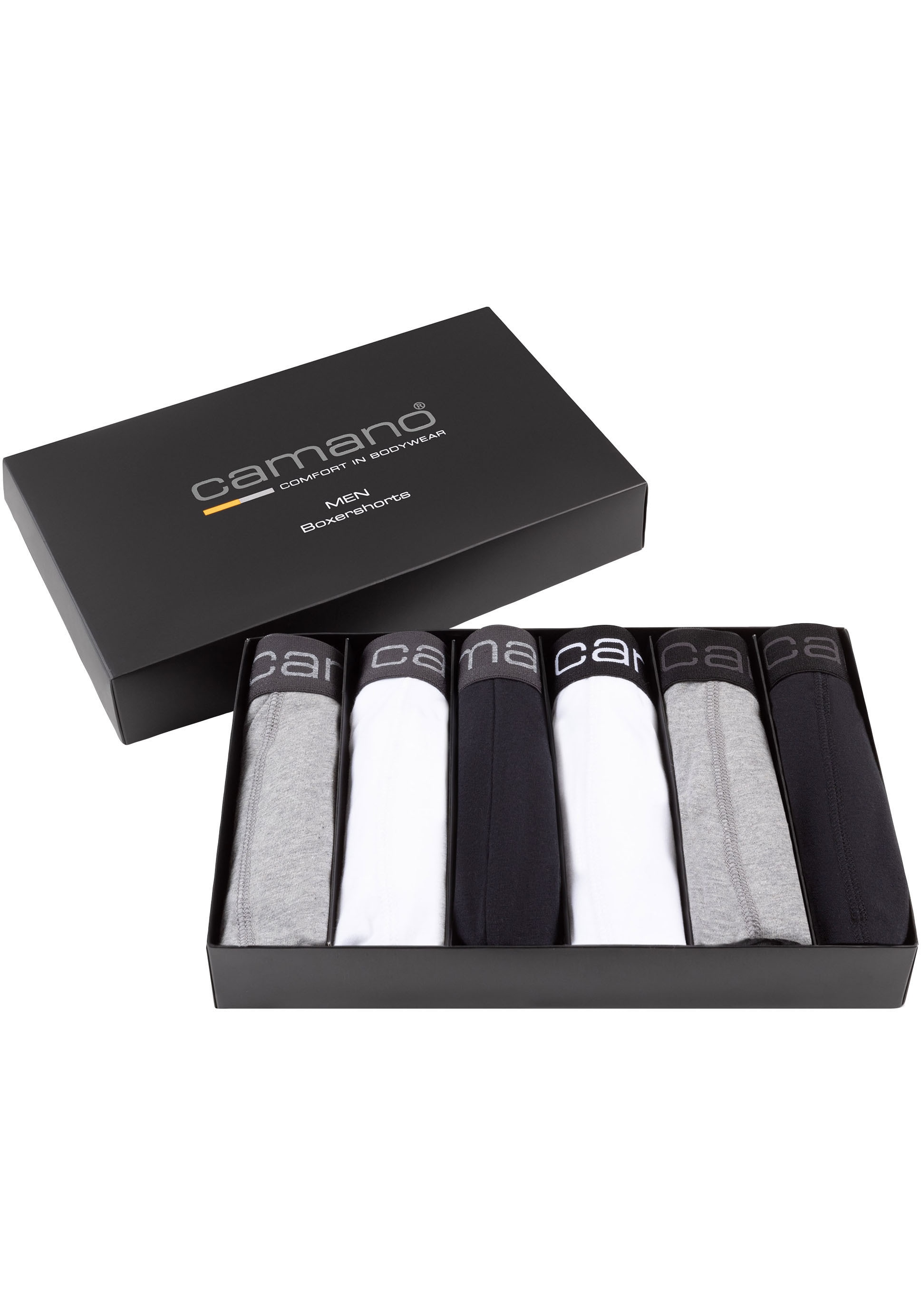 Camano Boxershorts »comfort« 6er Pack,  mit Stretch-Logobund