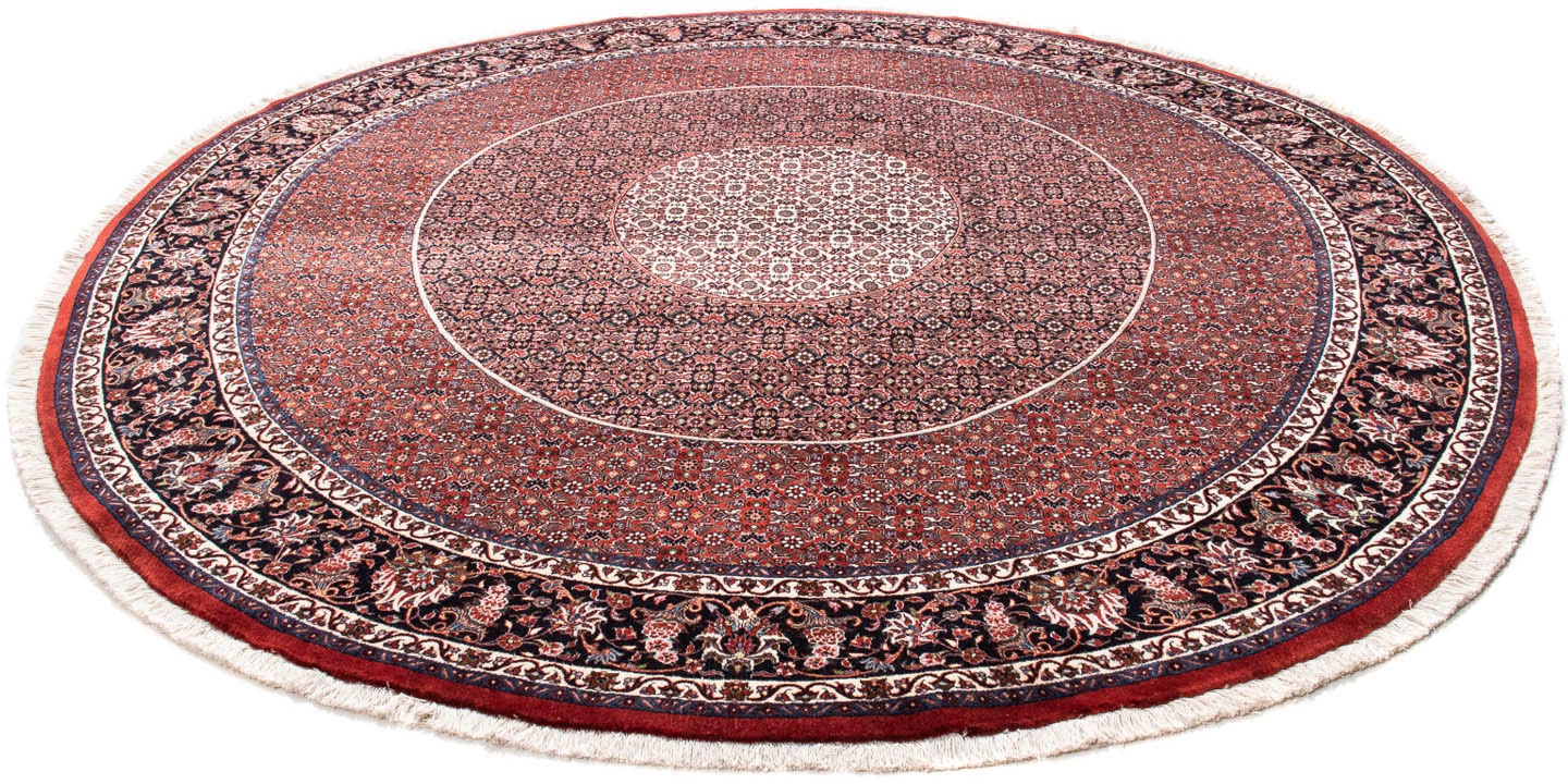 Image of morgenland Orientteppich »Perser - Bidjar rund - 247 x 247 cm - dunkelrot«, rund, 15 mm Höhe, Wohnzimmer, Handgeknüpft, Einzelstück mit Zertifikat bei Ackermann Versand Schweiz