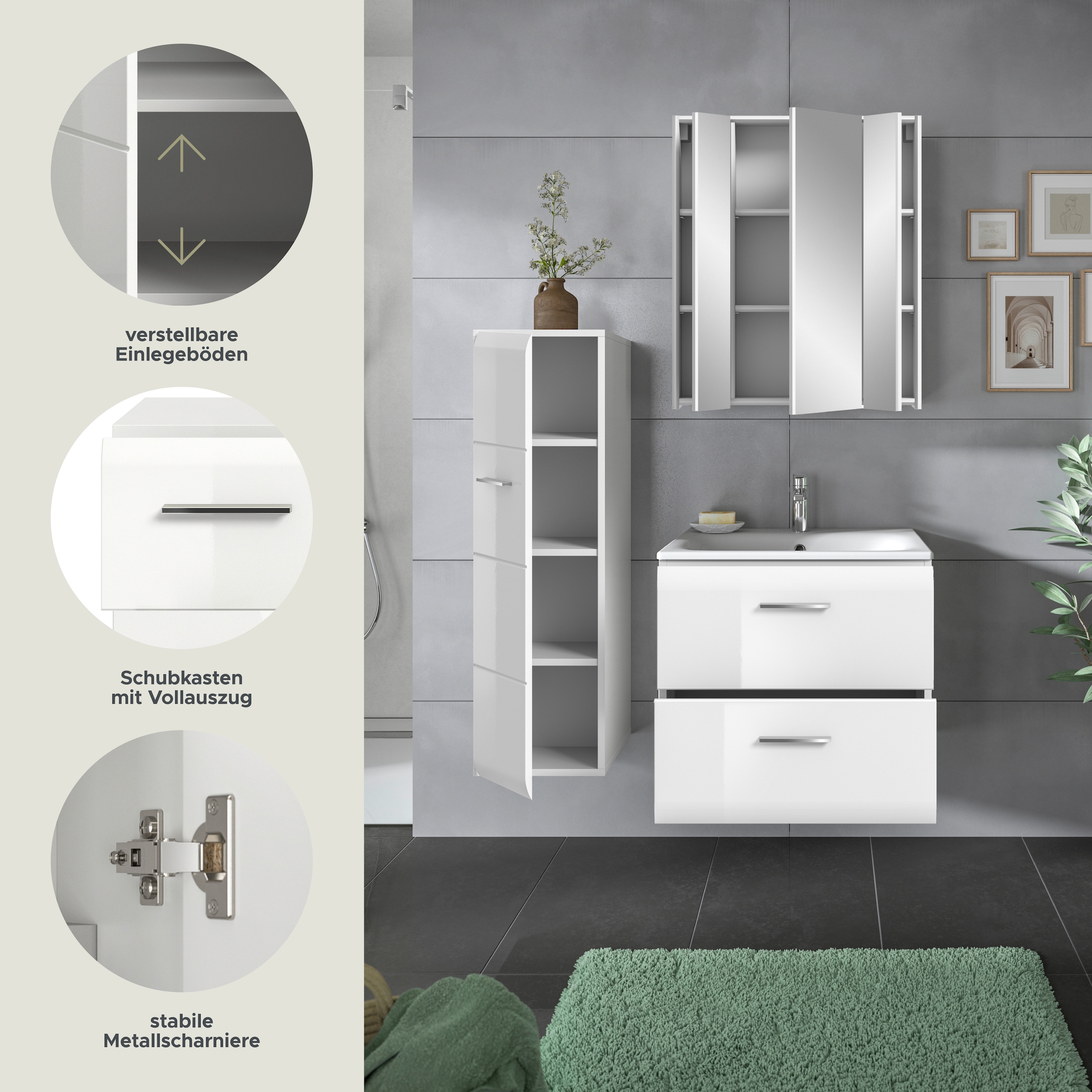 INOSIGN Ensemble de salle de bains Set, 4 cuis tlg.