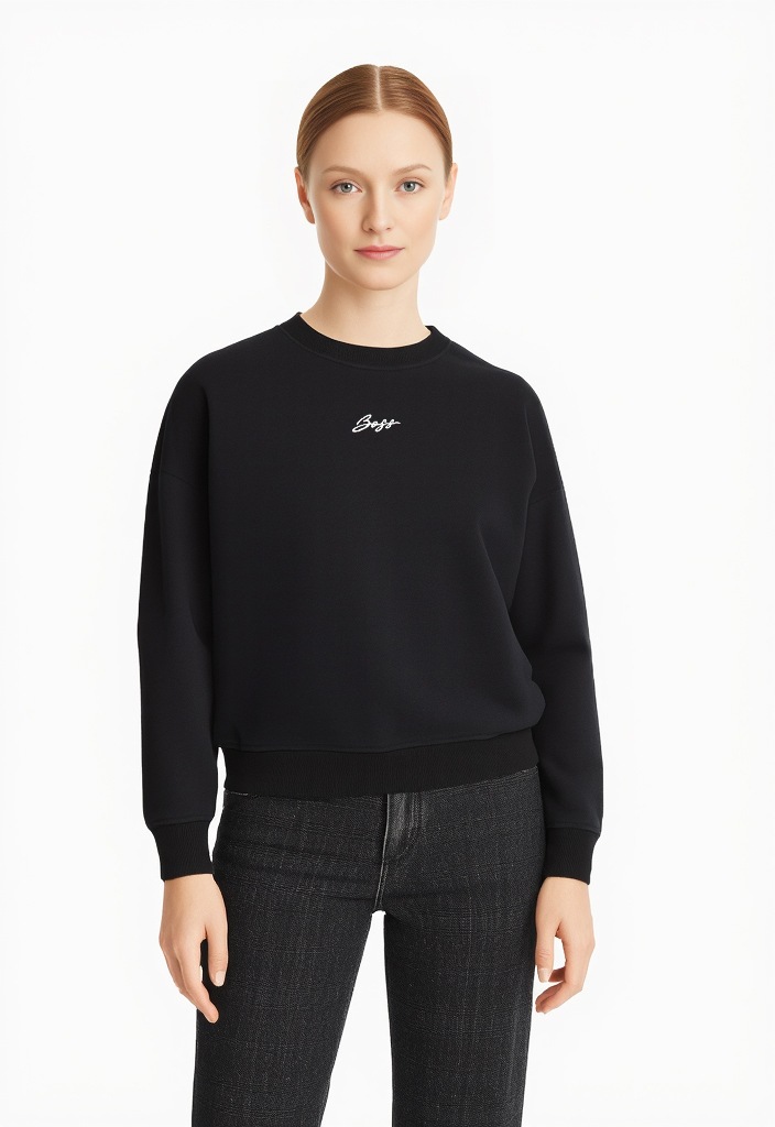 Image of BOSS ORANGE Sweatshirt "Esweaty Premium Damenmode", im Oversized Look