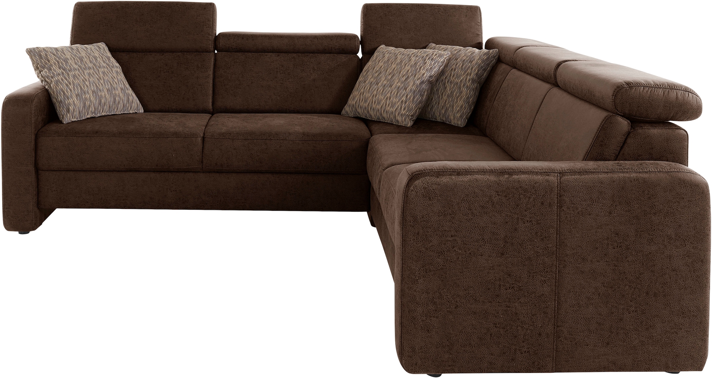 sit&more Ecksofa »Bologna L-Form« Kopfteilverstellung, wahlweise mit Bettfunktion und Schubkasten