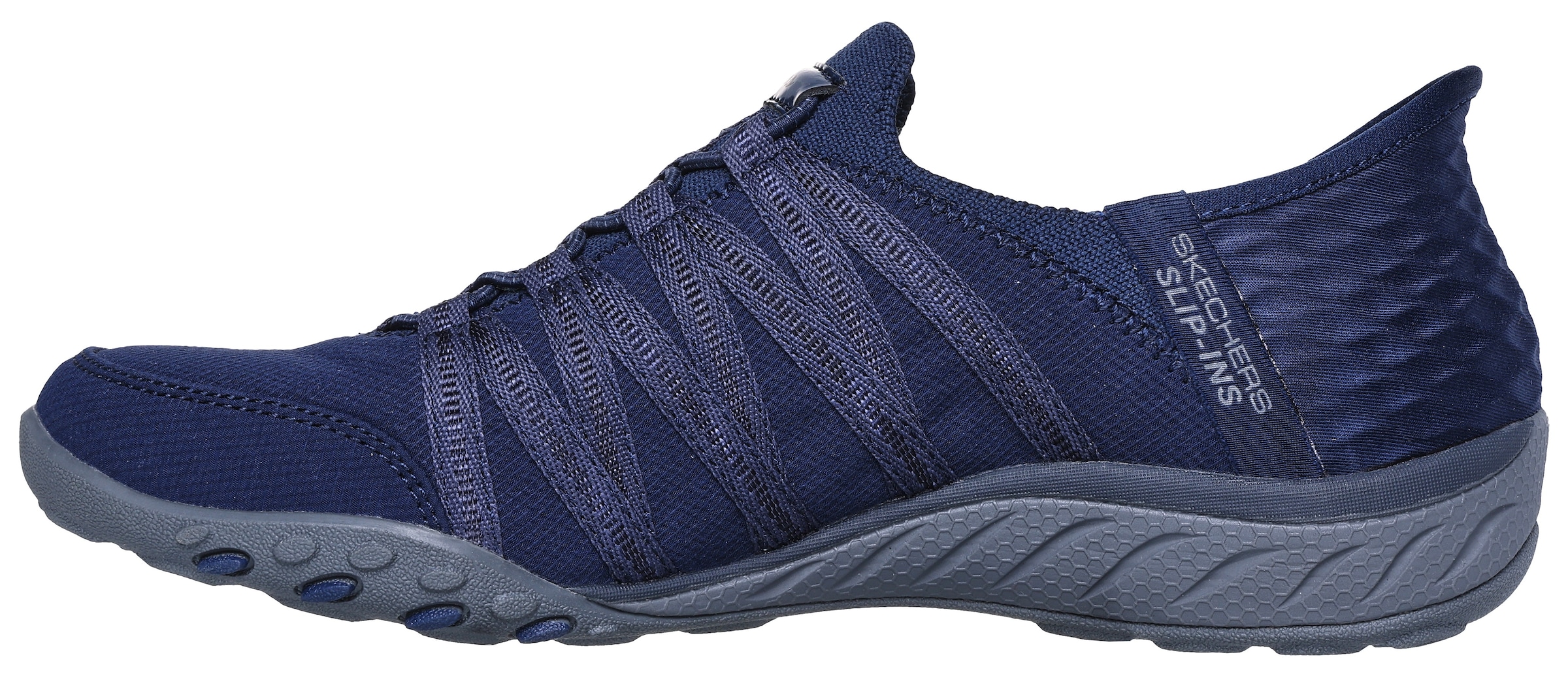 Skechers Slip-On Sneaker »BREATHE-EASY-ROLL-WITH-ME«, Freizeitschuh für Maschinenwäsche geeignet