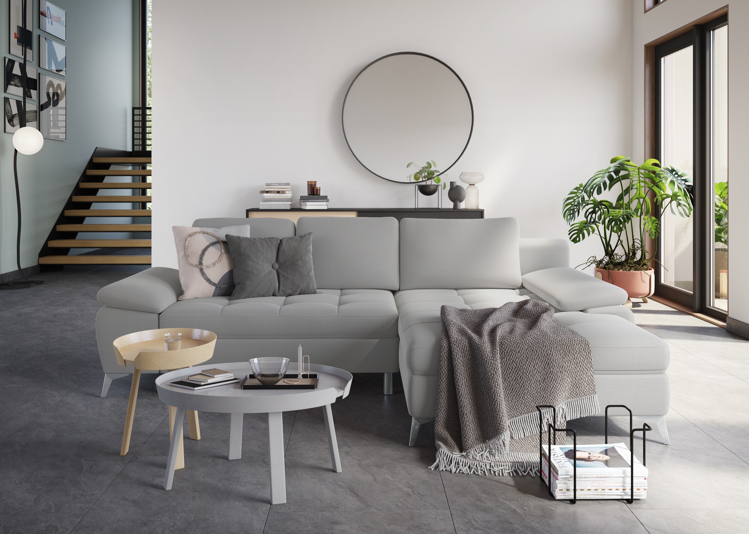sit&more Ecksofa »Latigo L-Form«, mit Recamiere, wahlweise mit Bettfunktion und Bettkasten