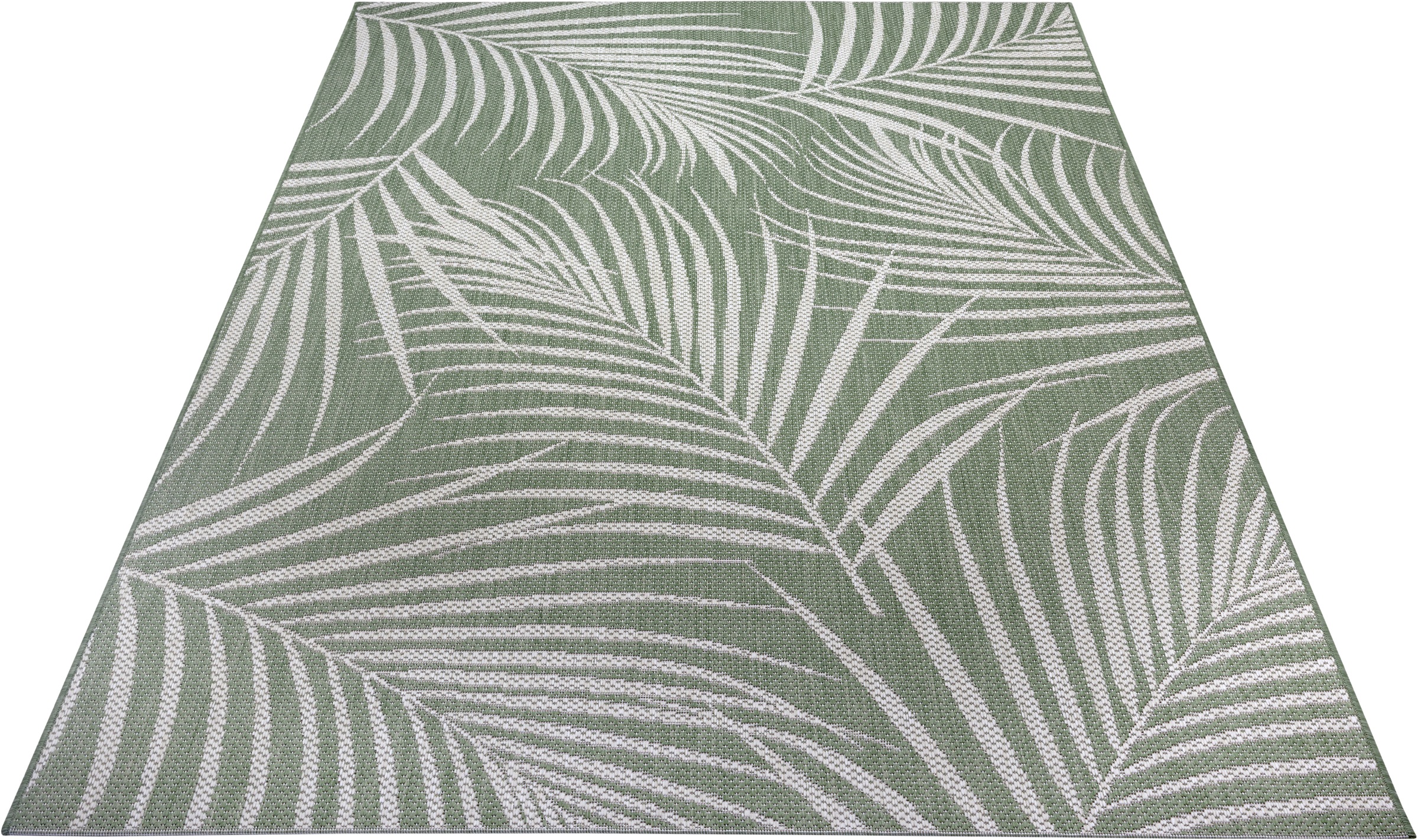 Image of Leonique Teppich »Naya«, rechteckig, 3 mm Höhe, In-und Outdoor geeignet, Florales Design, Robust, Pflegeleicht, Flachgewebe, ideale Teppiche für Wohnzimmer, Esszimmer, Balkon, Terrasse, Wintergarten, Garten, Küche bei Ackermann Versand Schweiz