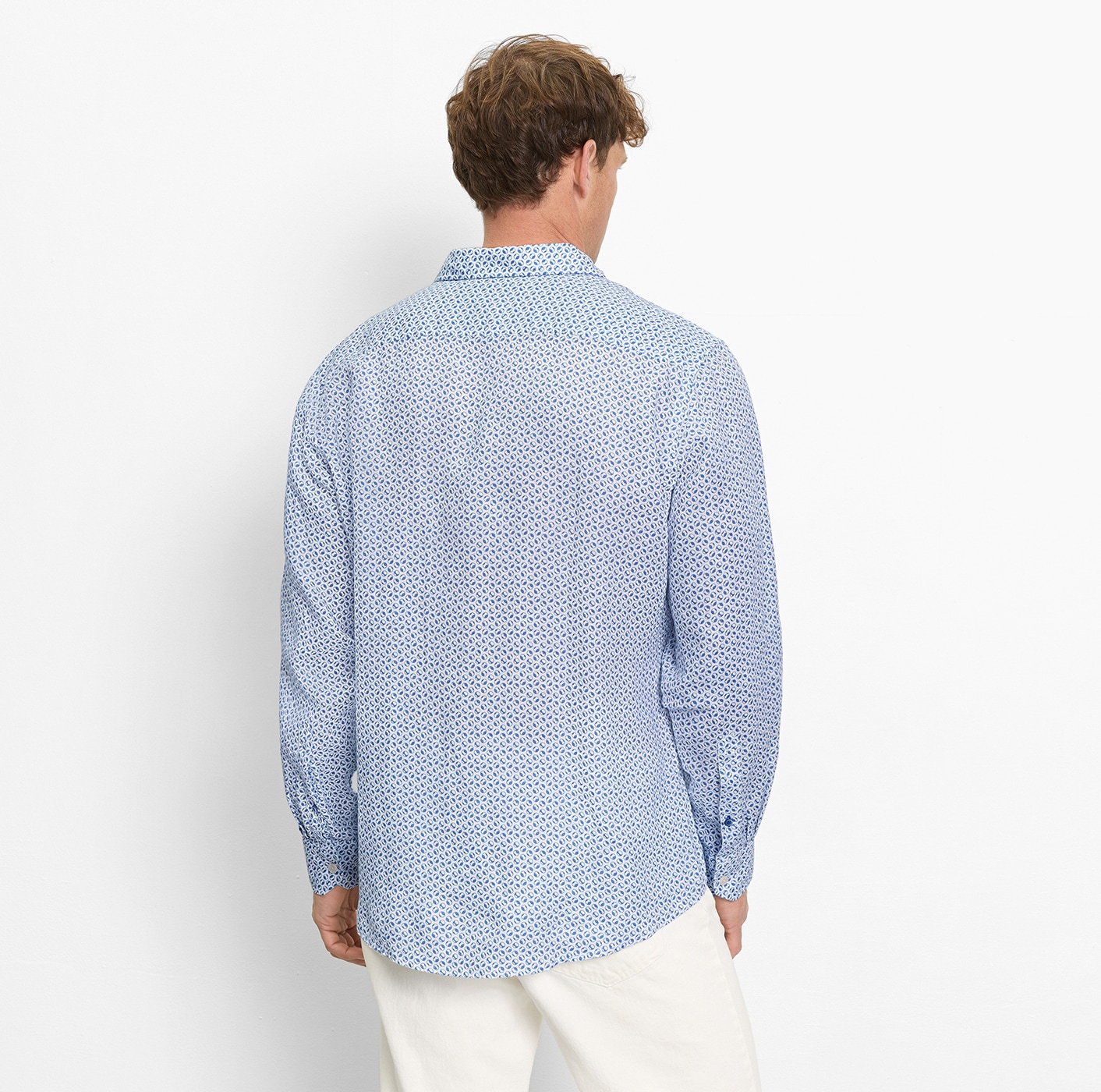 OLYMP Chemise en lin mit Minimal-Muster, aus Leinen, regular fit