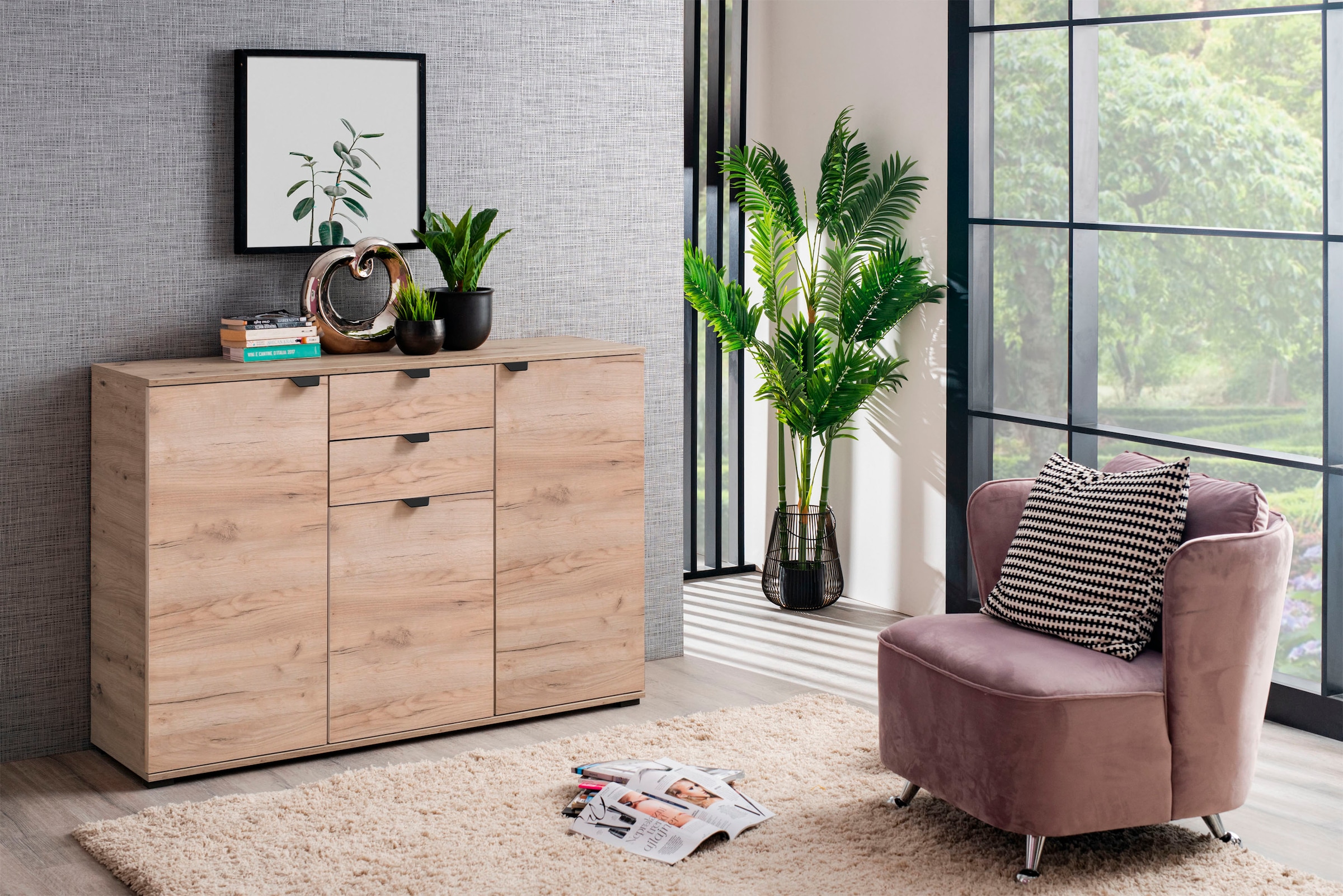 Image of INOSIGN Sideboard "Duero" Kommode mit 2 Schubkästen, Breite 135 cm