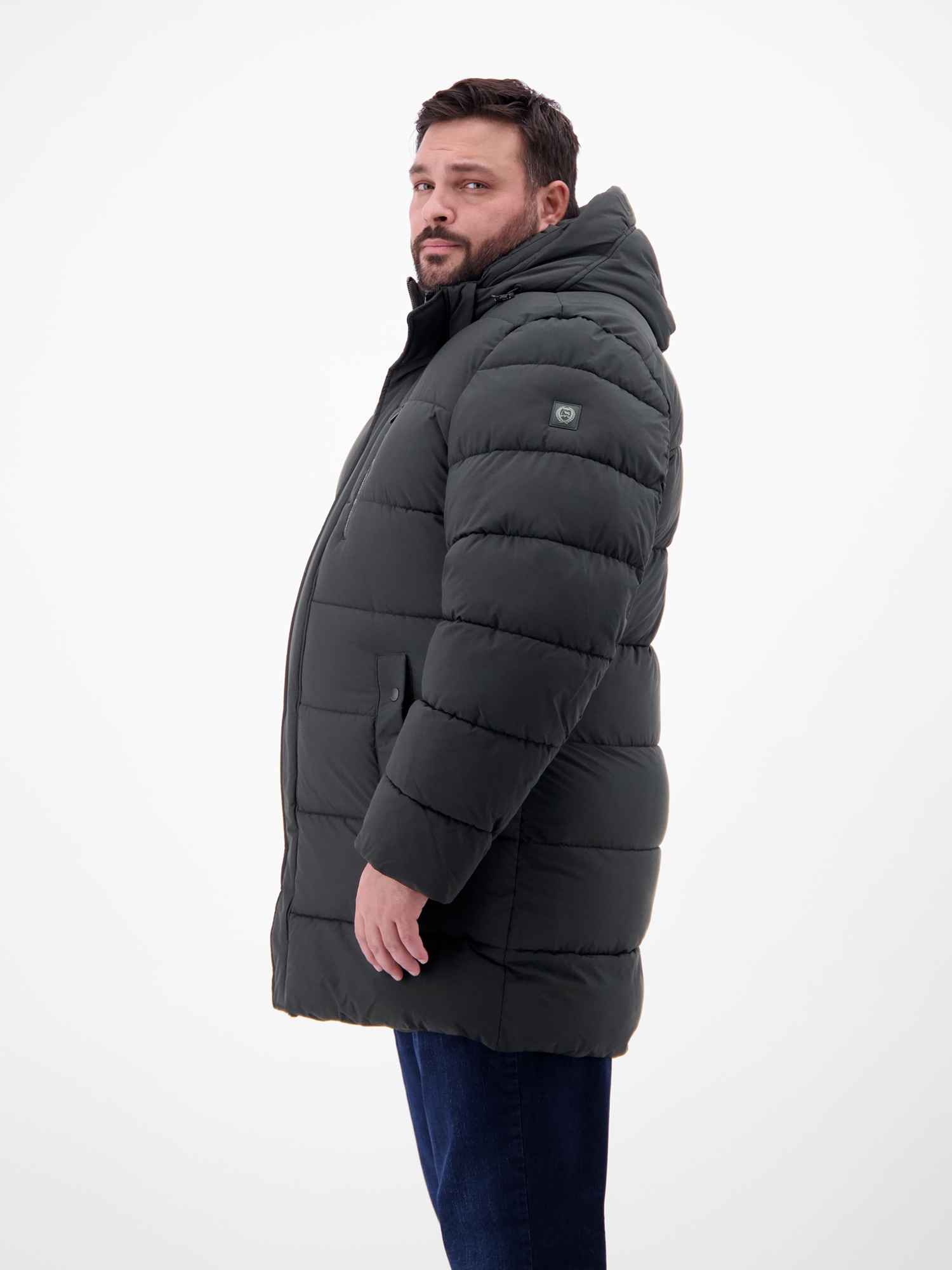 LERROS Veste d'hiver »LERROS Herren Steppjacke in Grossen Grössen« mit Kapuze Wasser- und windabweisend, atmungsaktiv