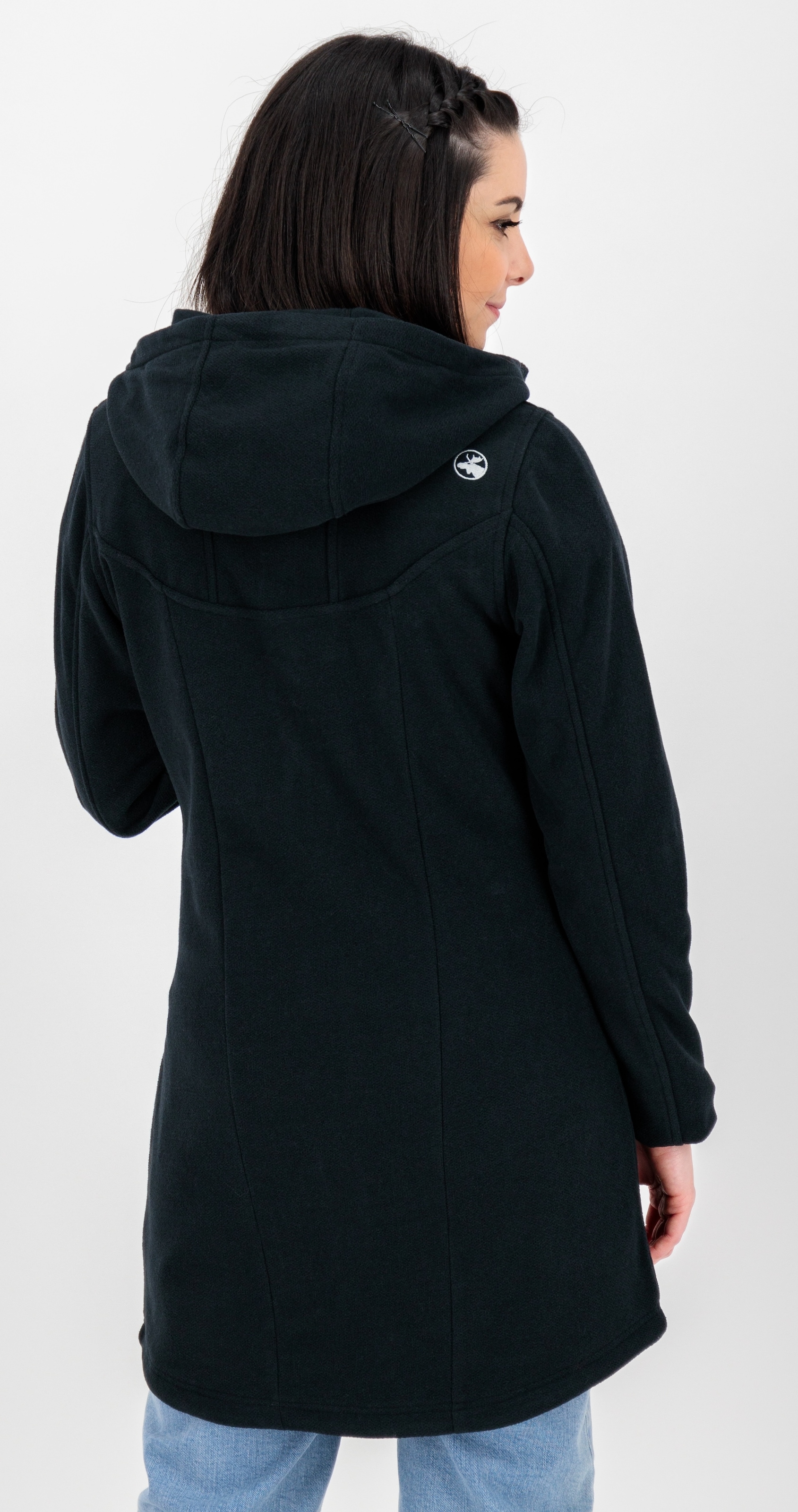 DEPROC Active Fleecejacke »GLORY APRIL« mit Kapuze mit 2-Wege-Reissverschluss