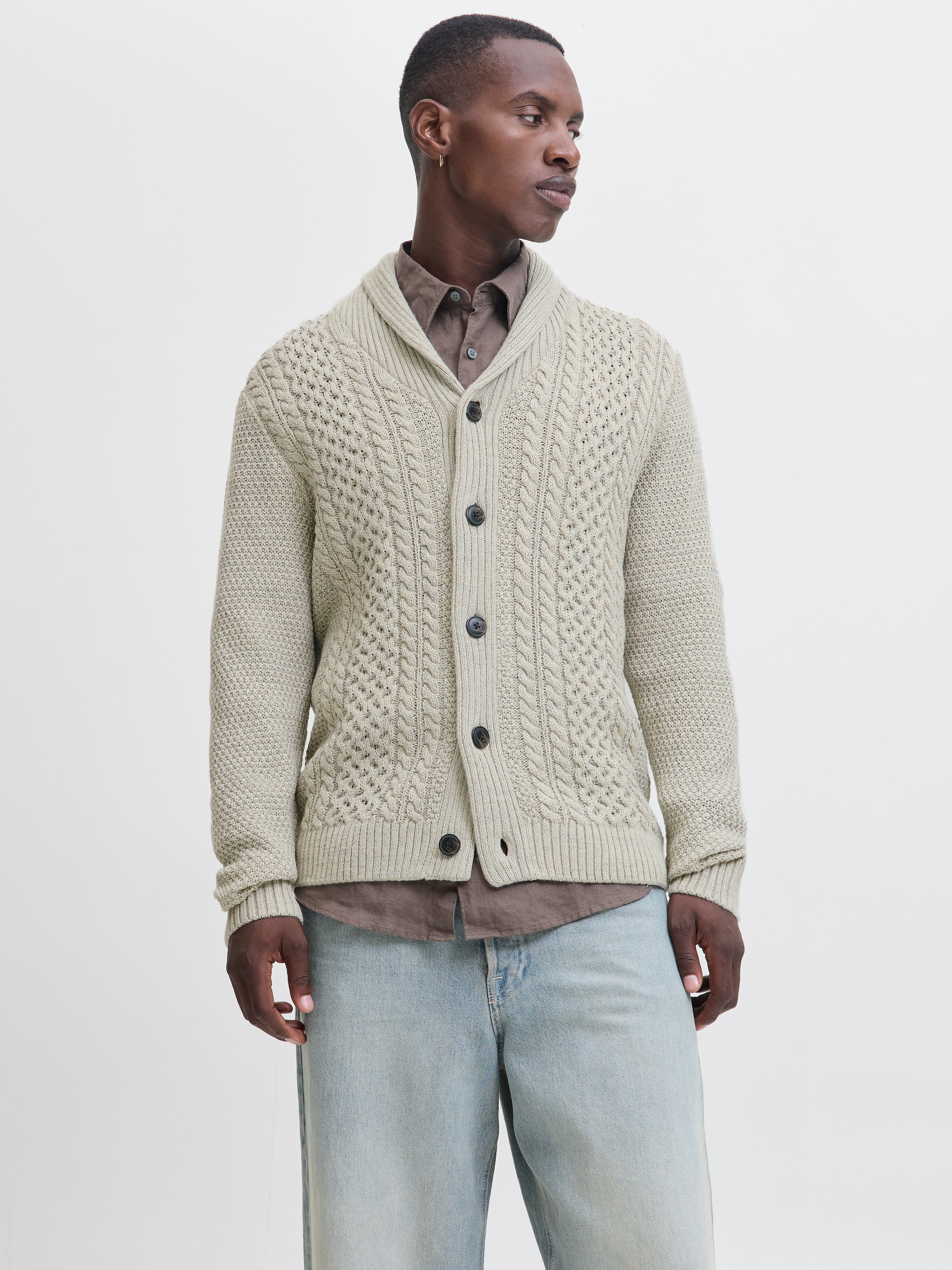 Image of Jack & Jones Strickpullover "JJPAUL KNIT SHAWL CARDIGAN"