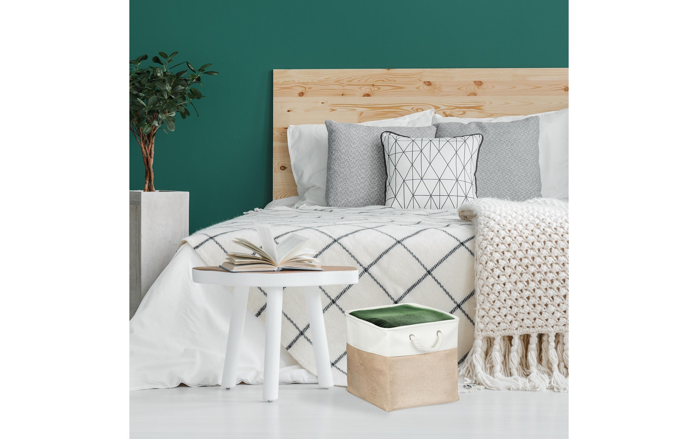 relaxdays Aufbewahrungsbox »Leinen 4 Stück«