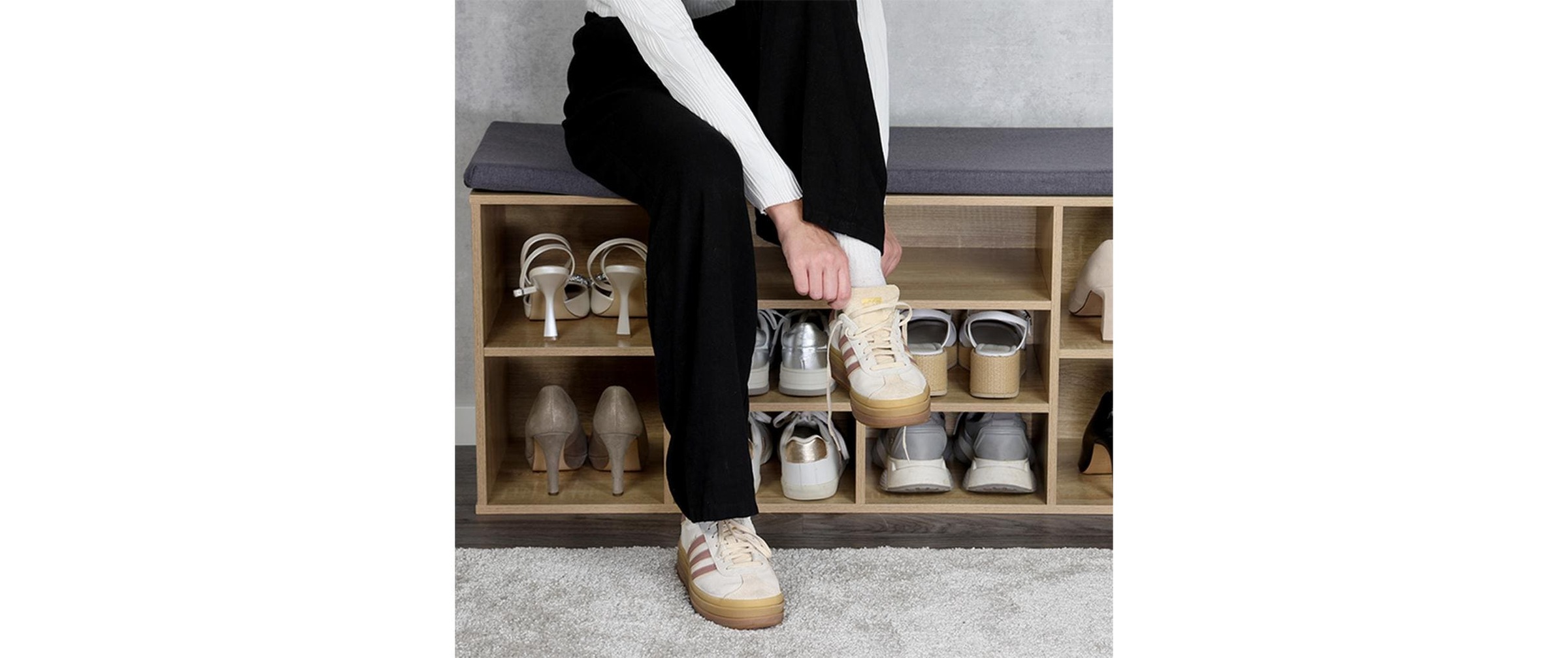 KESPER® Schuhregal »Kesper Schuhregal 103 x 48 cm, Keine Angabe/Beige/Braun«