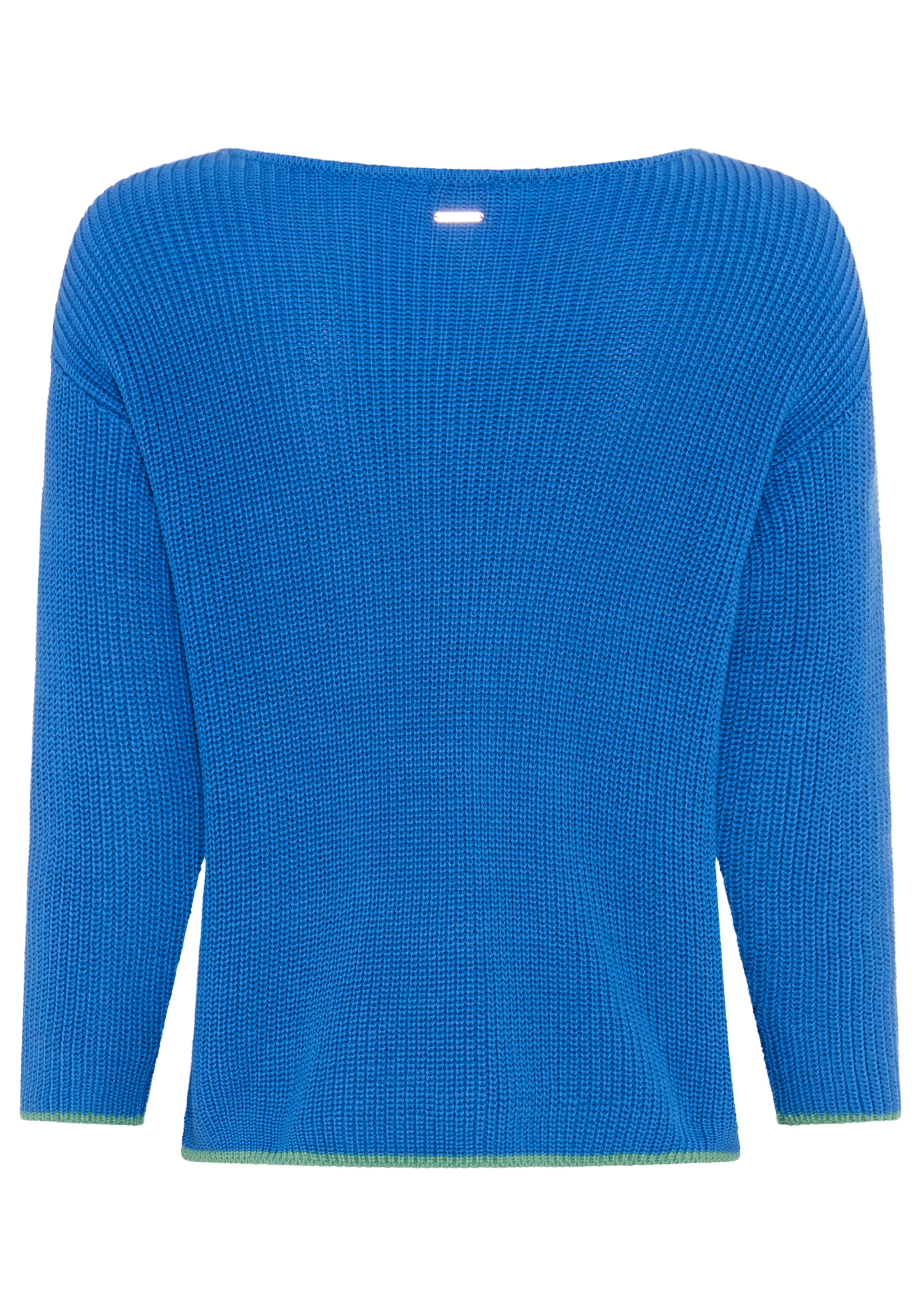 Laura Scott Strickpullover mit Streifenmuster, seitlichem Schlitz und Brusttasche