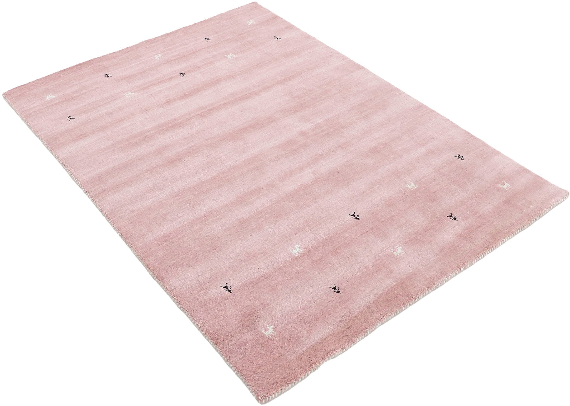 carpetfine Wollteppich »Gabbeh Uni, auch als Läufer erhältlich«, rechteckig, 15 mm Höhe, reine Wolle, handgewebt, Gabbeh Loom Tiermotiv, grosse Farbauswahl