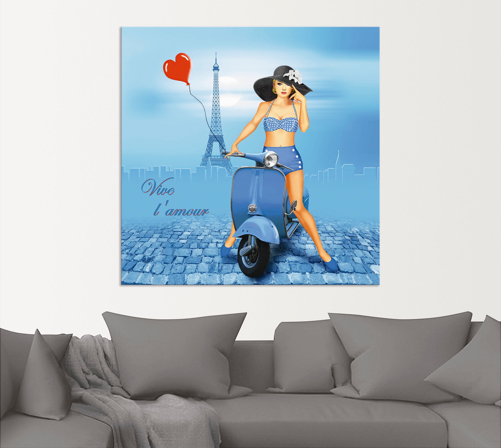 Artland Wandbild »Es lebe die Liebe«, Frau, (1 St.), als Alubild, Leinwandbild, Wandaufkleber oder Poster in versch. Grössen