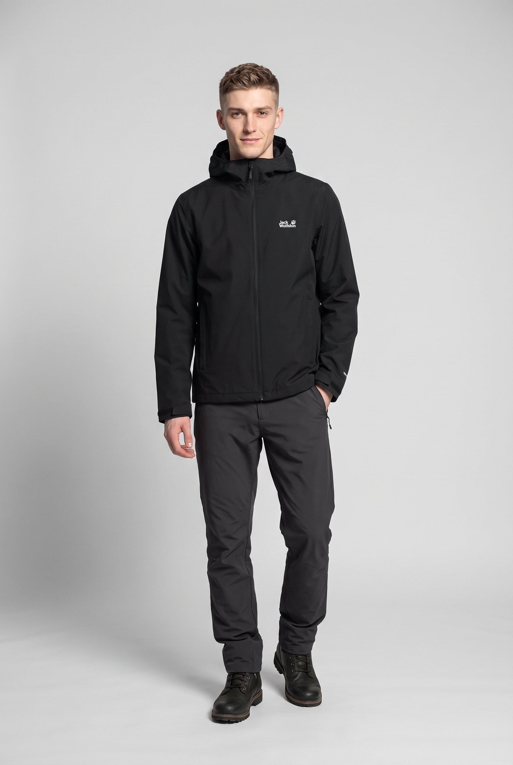 Jack Wolfskin Veste de pluie »OUTROVERT 2L JKT M« avec capuche avec capuche, respirant, imperméable