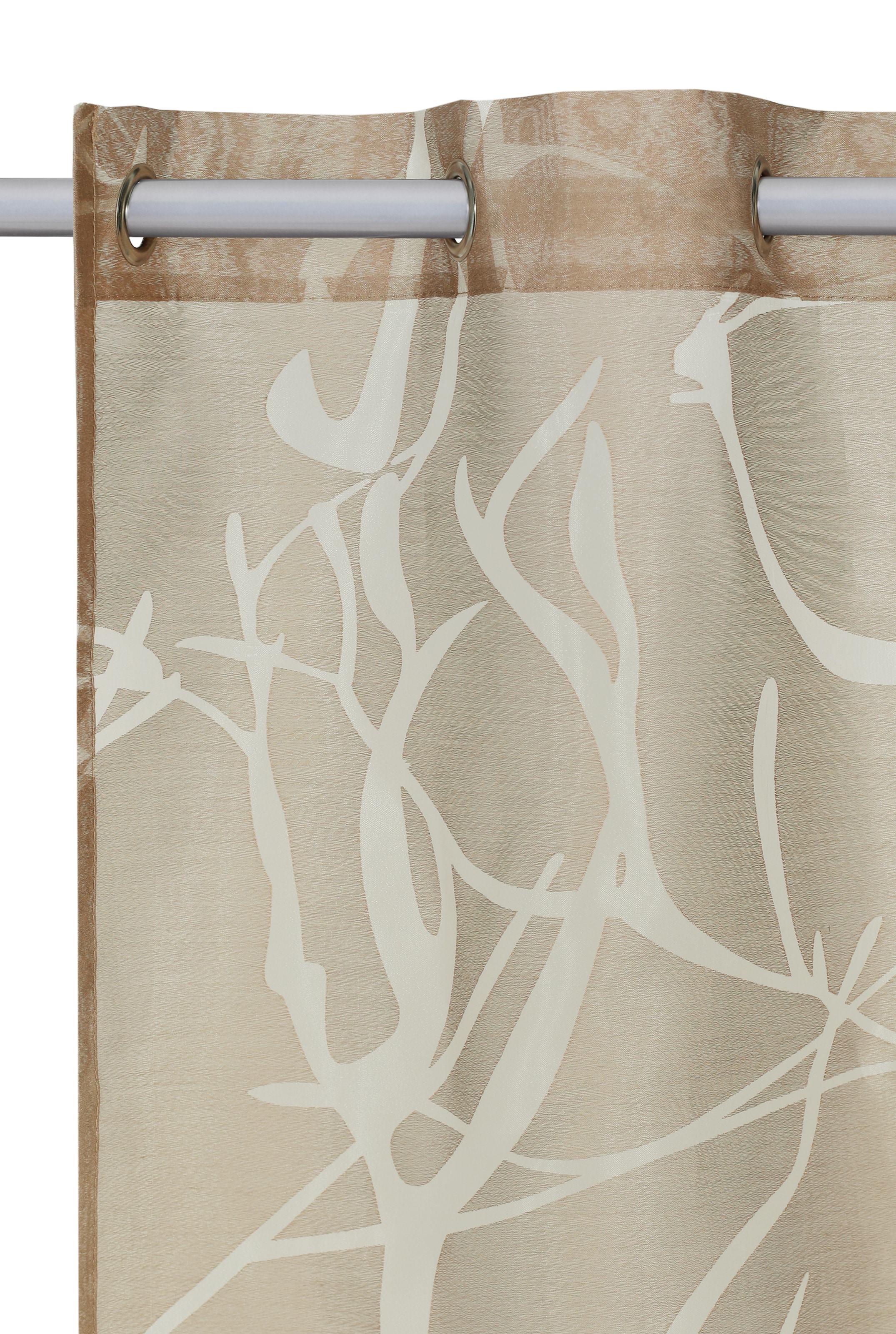 GOODproduct Scheibengardine »Anna« Ösen 1 Stk. tlg. Viskose & Polyester, Äste-Motiv