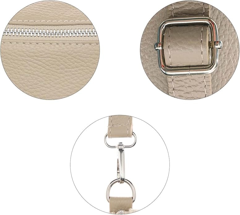 Zwillingsherz Umhängetasche »XXL Crossbody Bag Leder«, Grosse Umhängetasche mit Reissverschluss