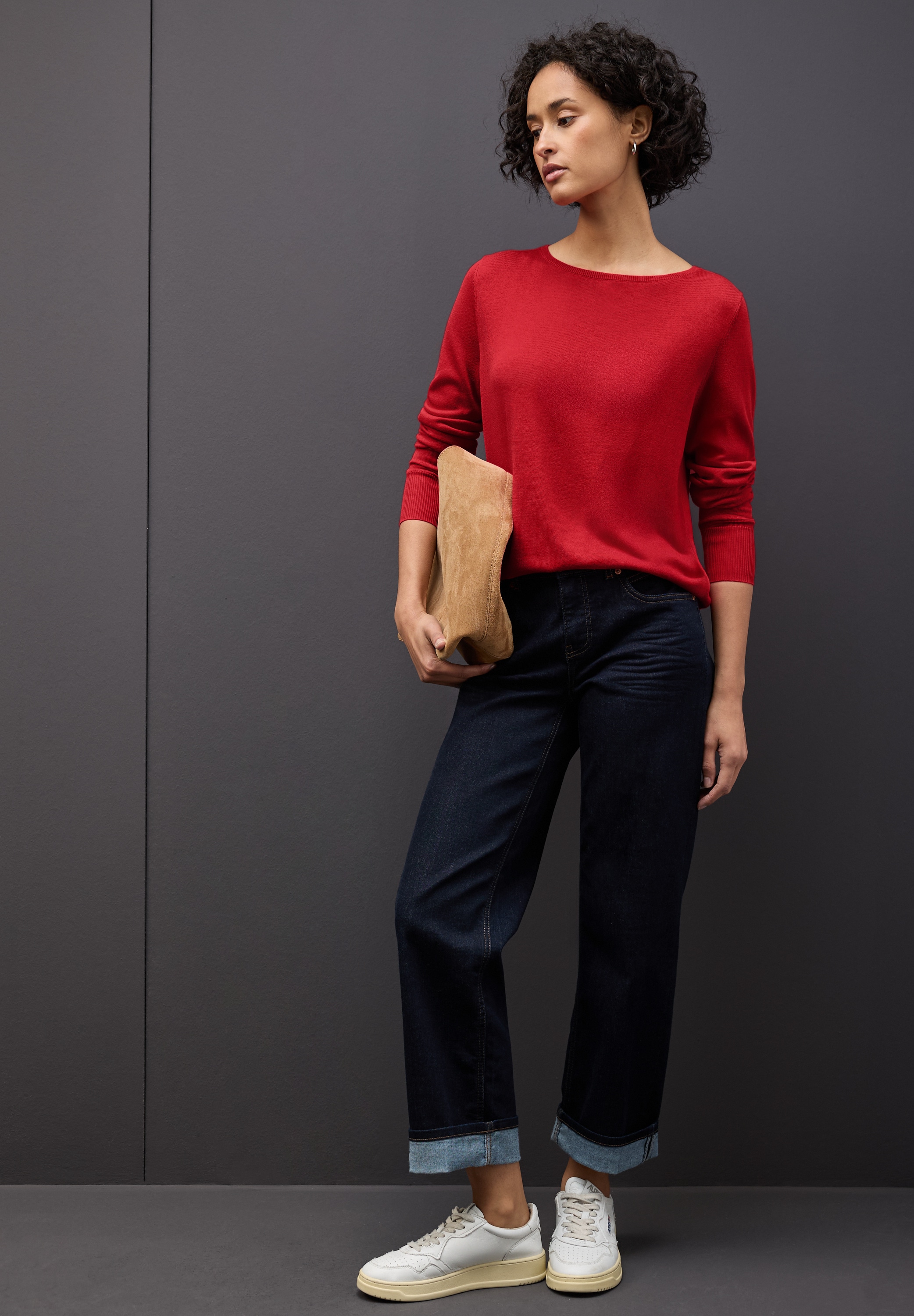 STREET ONE Strickpullover, mit U-Boot-Ausschnitt