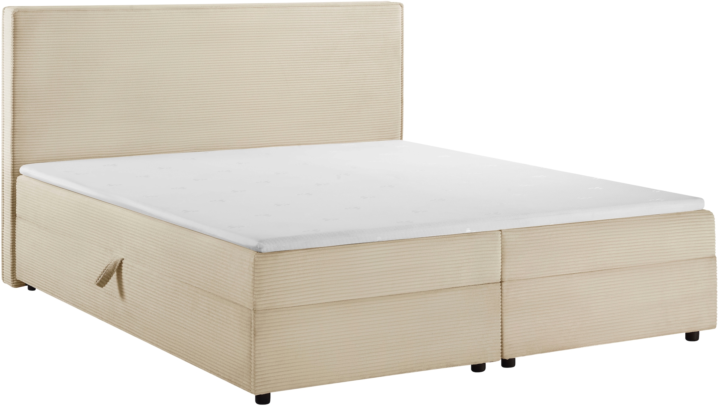 GOODproduct Boxbett »Eliaas inkl. Bettkasten und Topper, Liegefläche 180x200cm« erhältlich in hochwertigem Cord-Stoff, inkl. Aufbauvideo