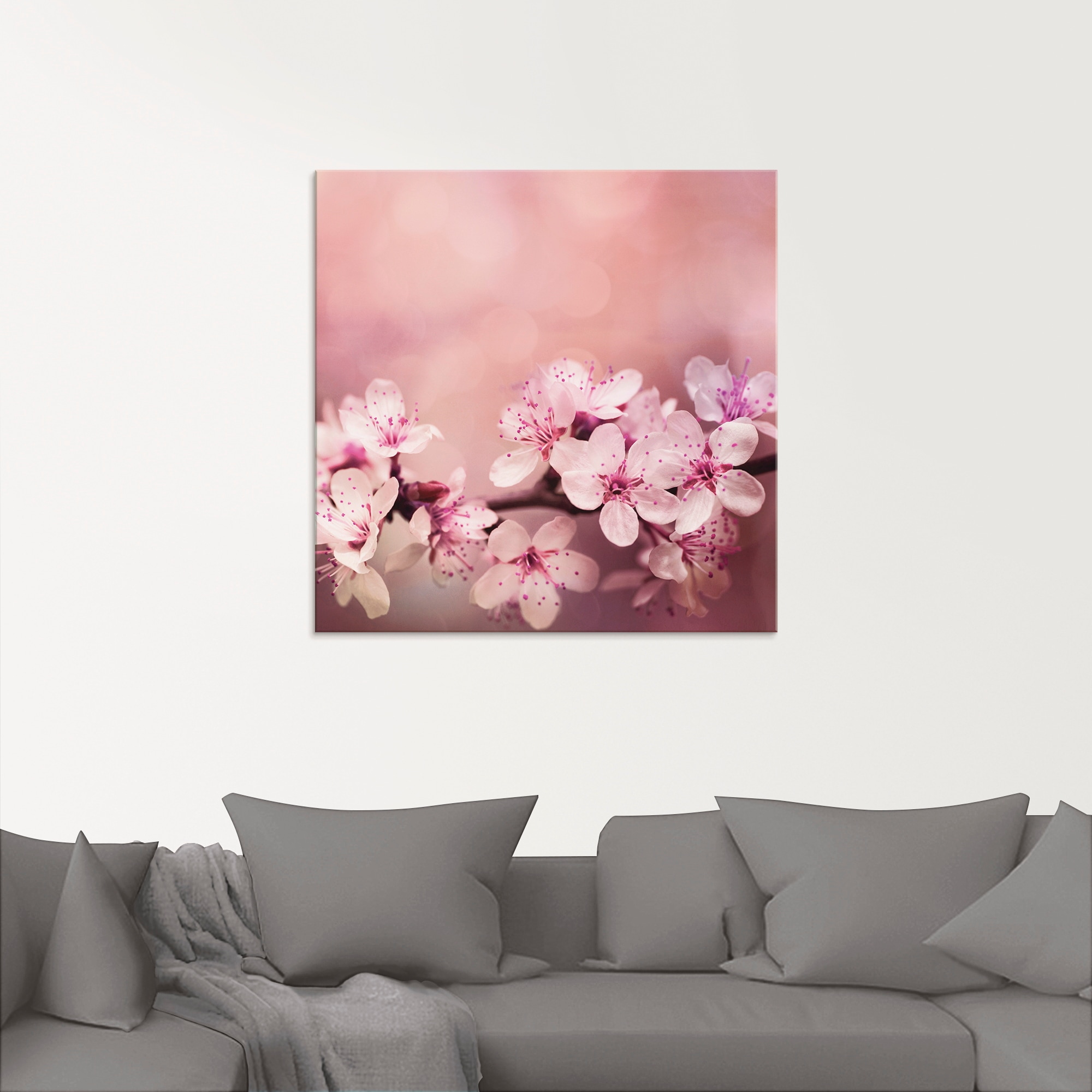 Artland Glasbild »Kirschblüten«, Blumen, (1 St.), in verschiedenen Grössen