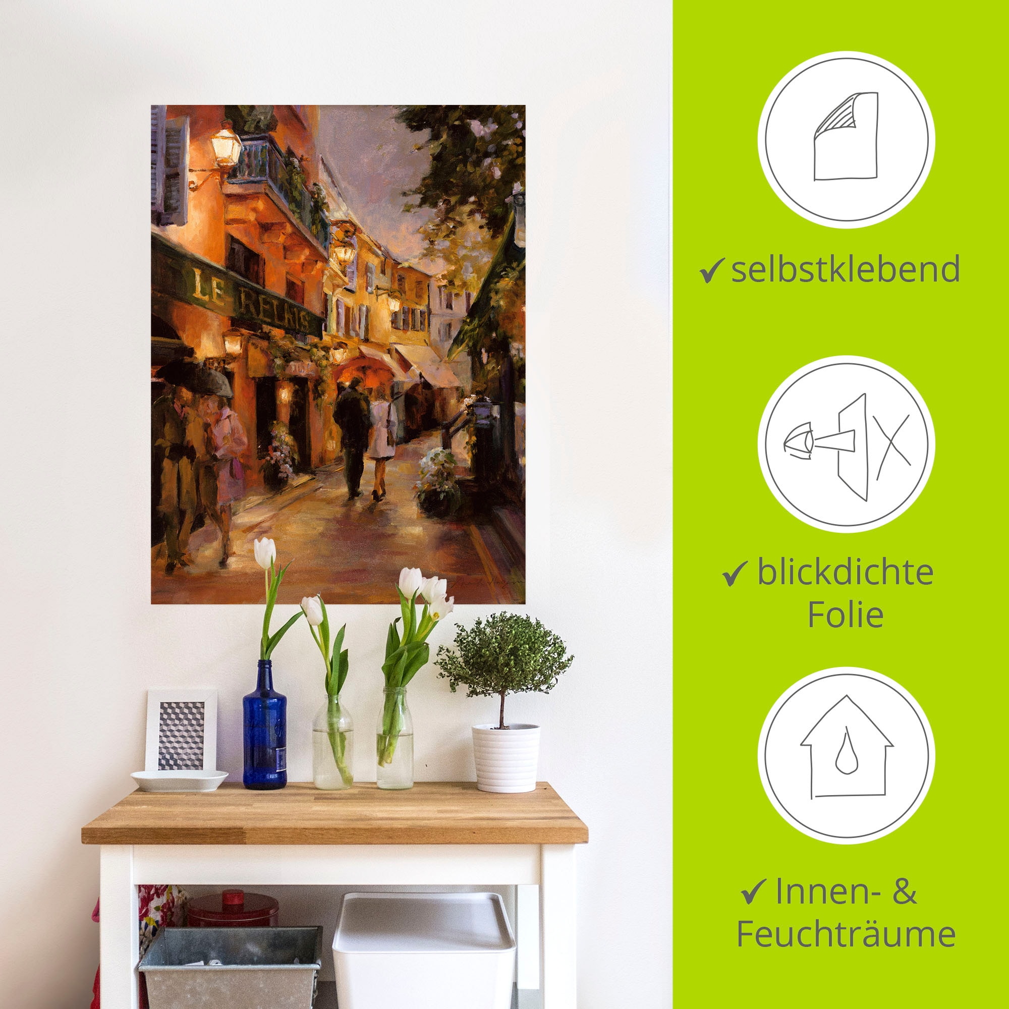 Artland Wandbild »Abend in Paris II«, Frankreich, (1 St.), als Leinwandbild, Poster, Wandaufkleber in verschied. Grössen
