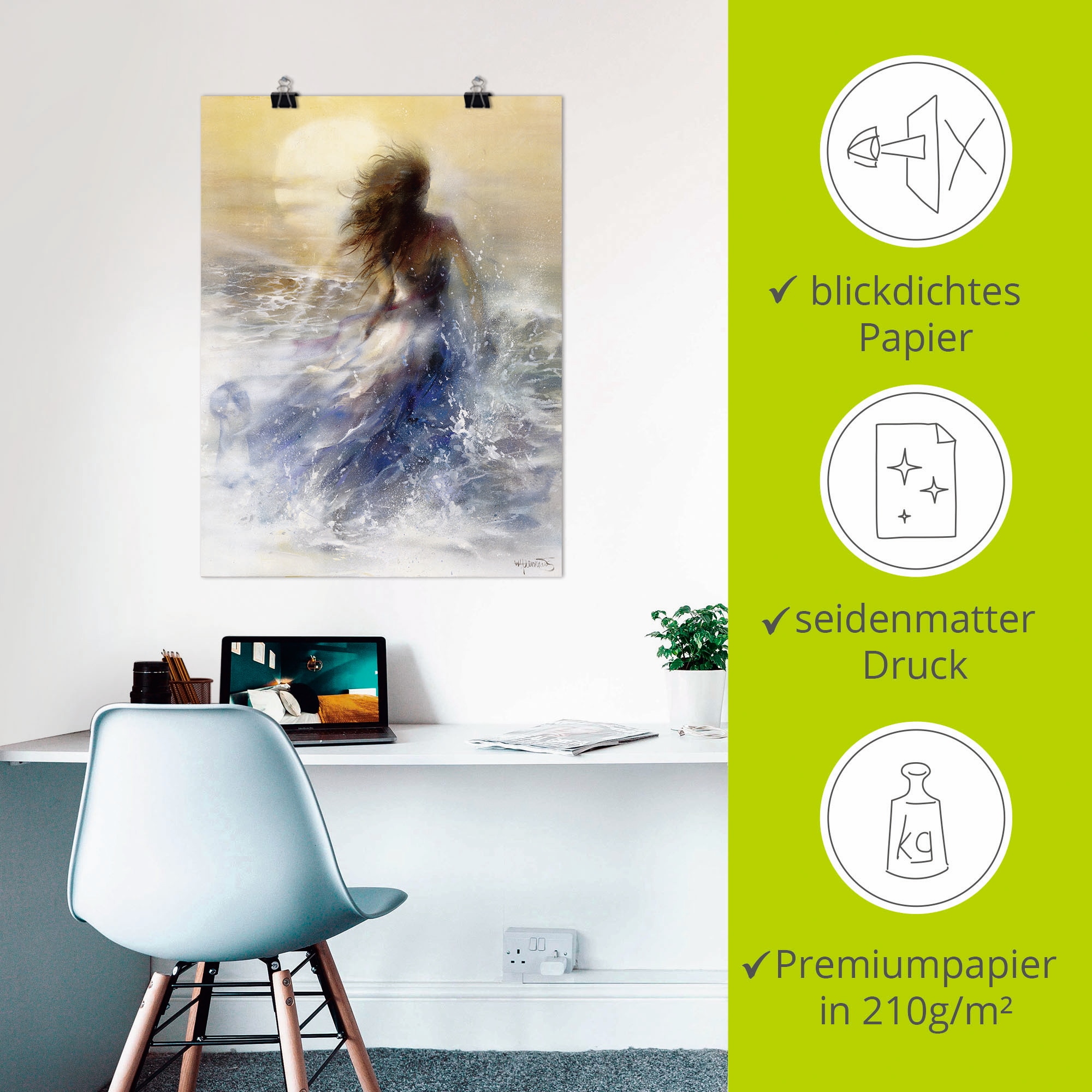 Artland Wandbild »Sommer I« Frau 1 Stk. tlg. als Leinwandbild, Poster in verschied. Grössen