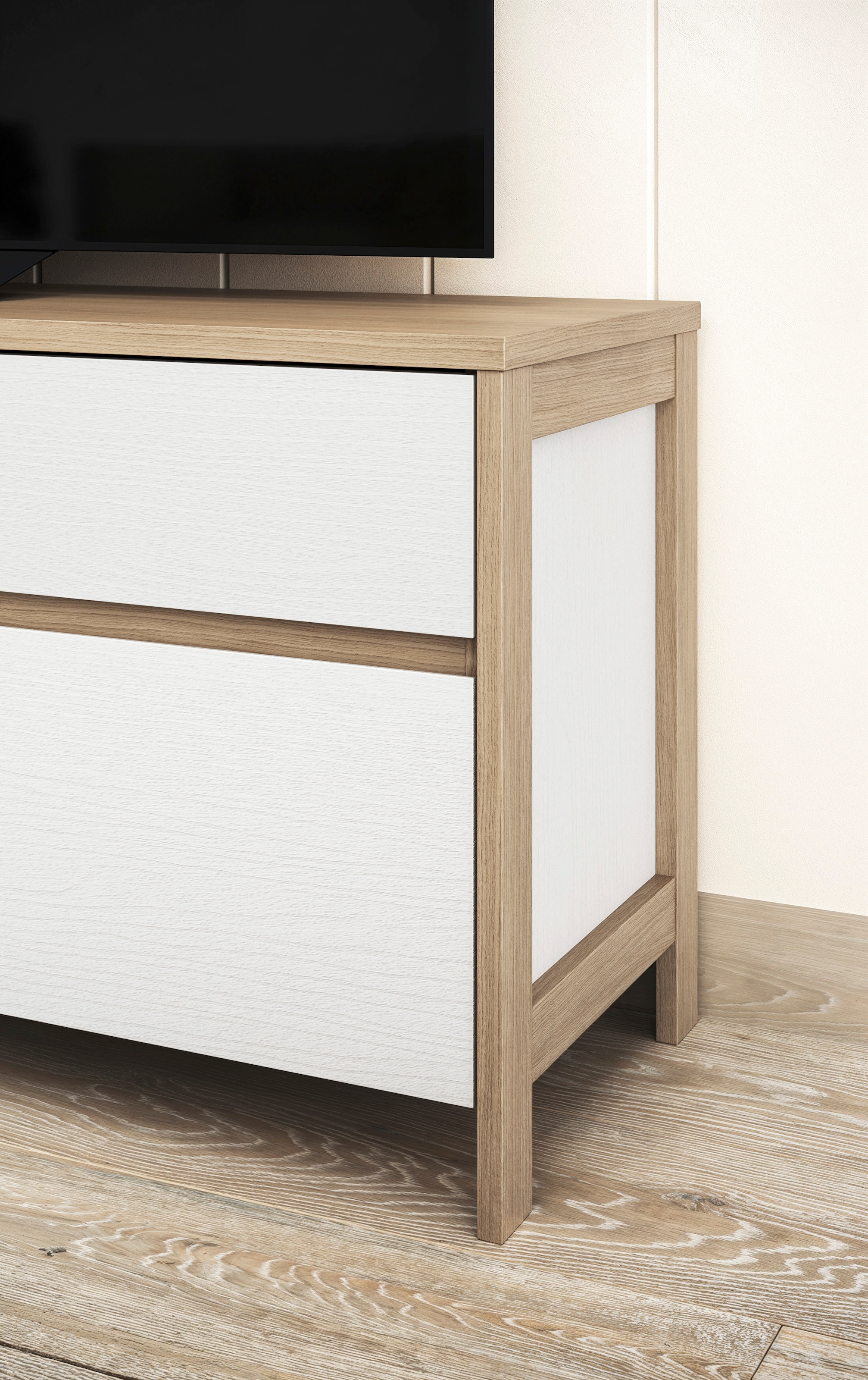 Home affaire TV-Schrank »Stranda, moderner TV-Unterschrank, Kommode im Scandi-Style, Lowboard«, Rahmenoptik, ausreichend Stauraum, vielseitig einsetzbar, 164 cm breit