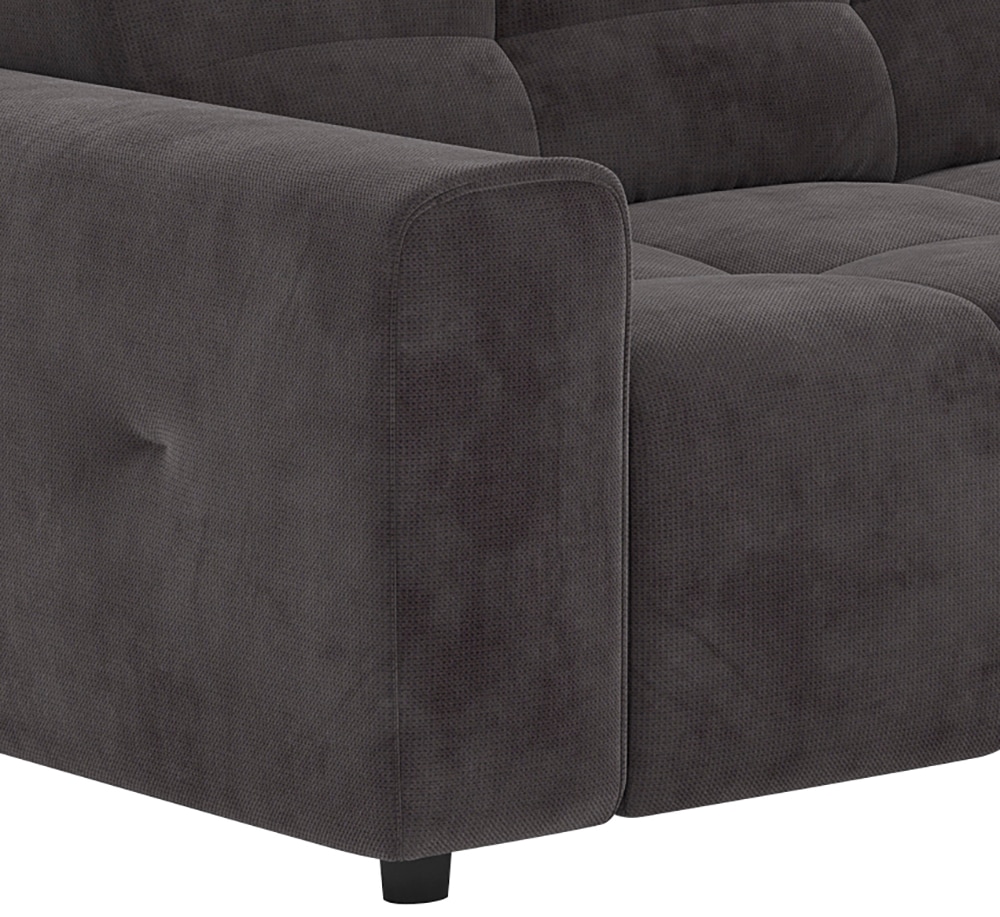 COTTA Canapé d'angle »Sento L-Form, B:280 cm, Chenille-Struktur, XXL Recamiere B: 133cm« modernes cubisches Sofa, hochwertige Steppung, bequemer Sitzkomfort